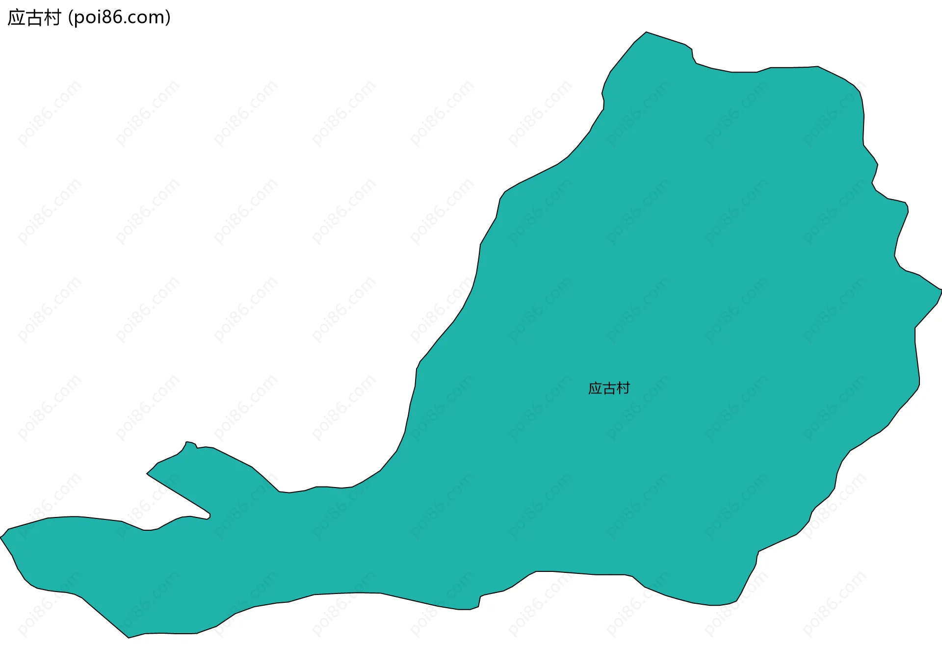 应古村边界地图
