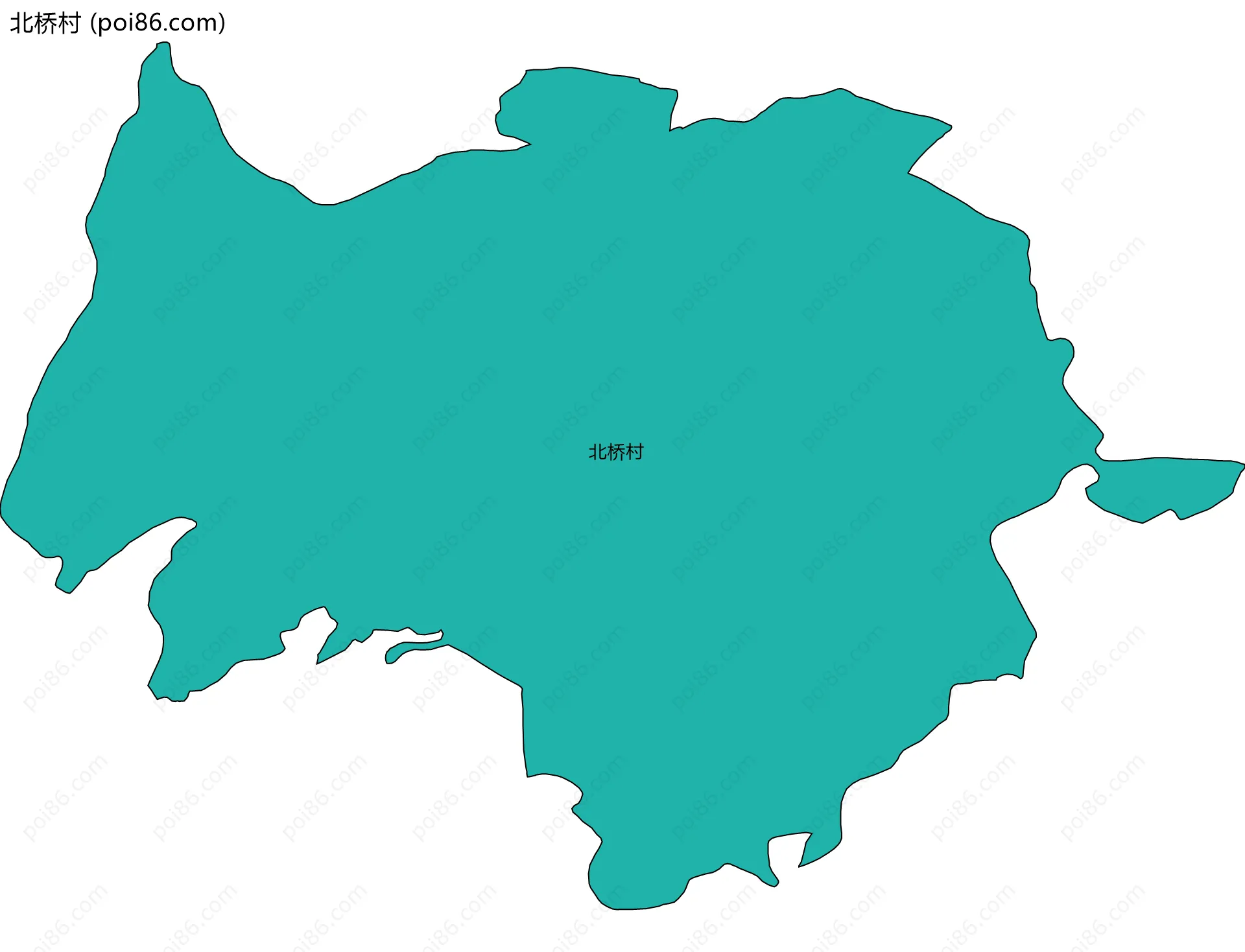 北桥村边界地图