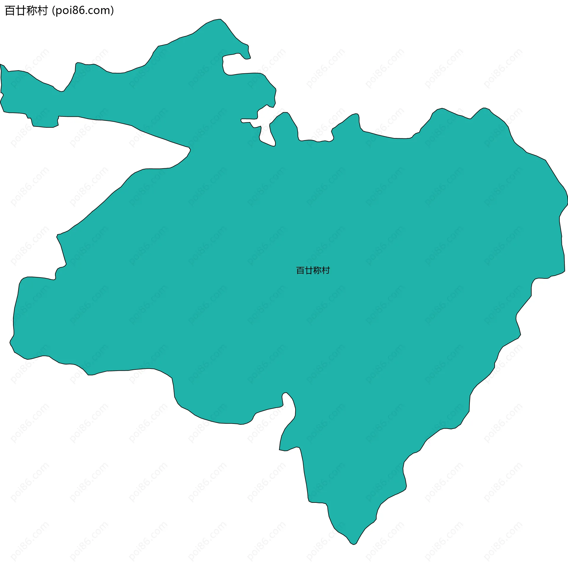 百廿称村边界地图