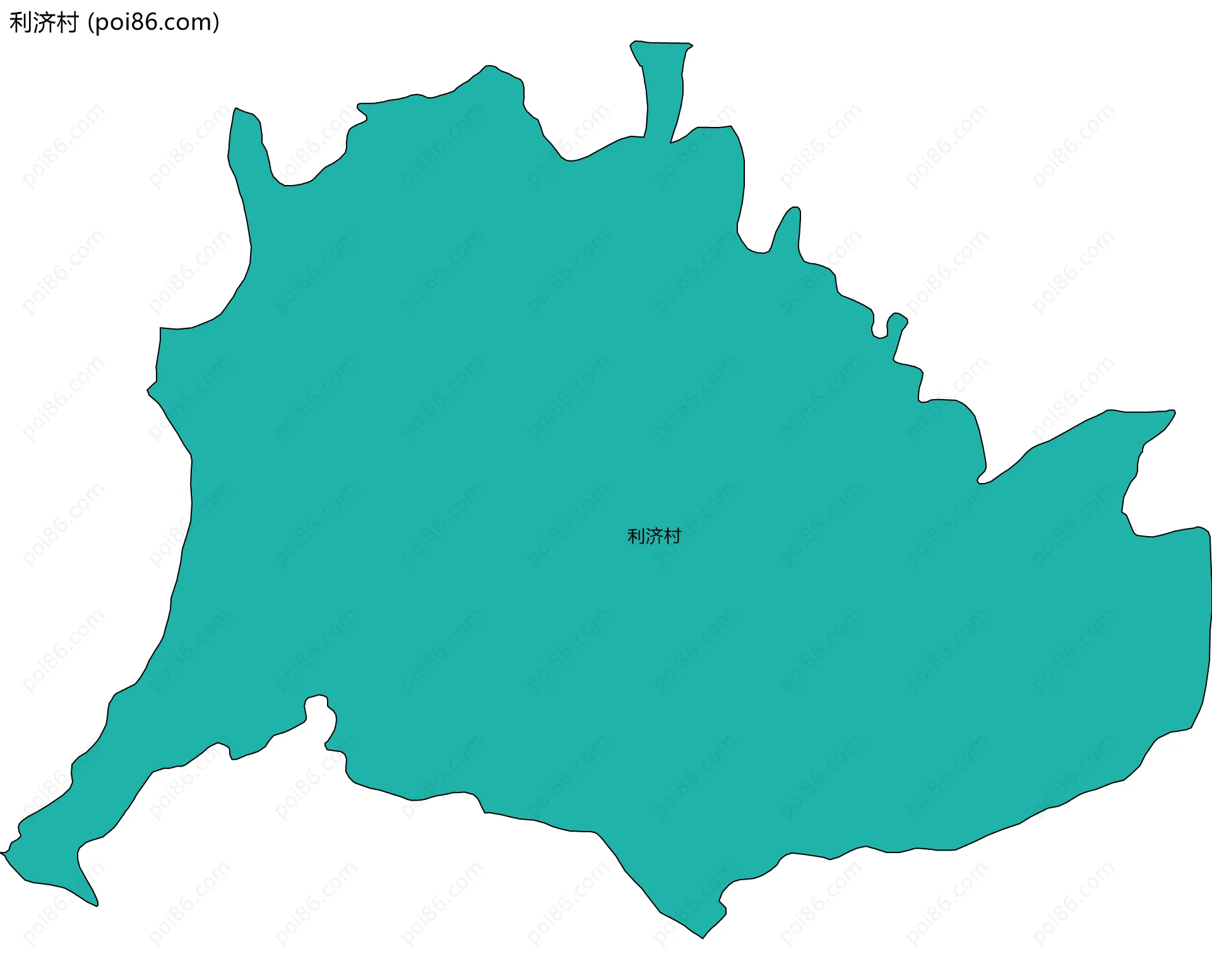 利济村边界地图