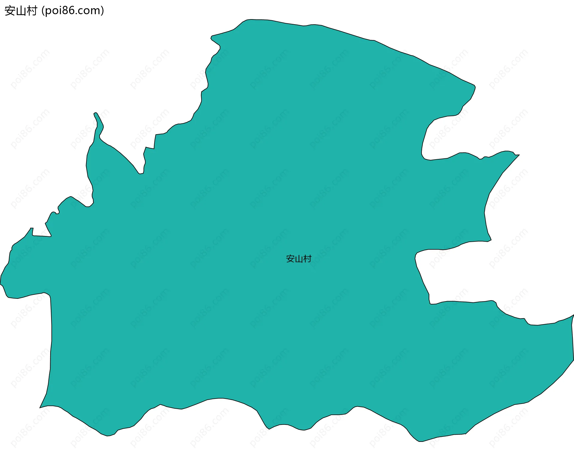 安山村边界地图