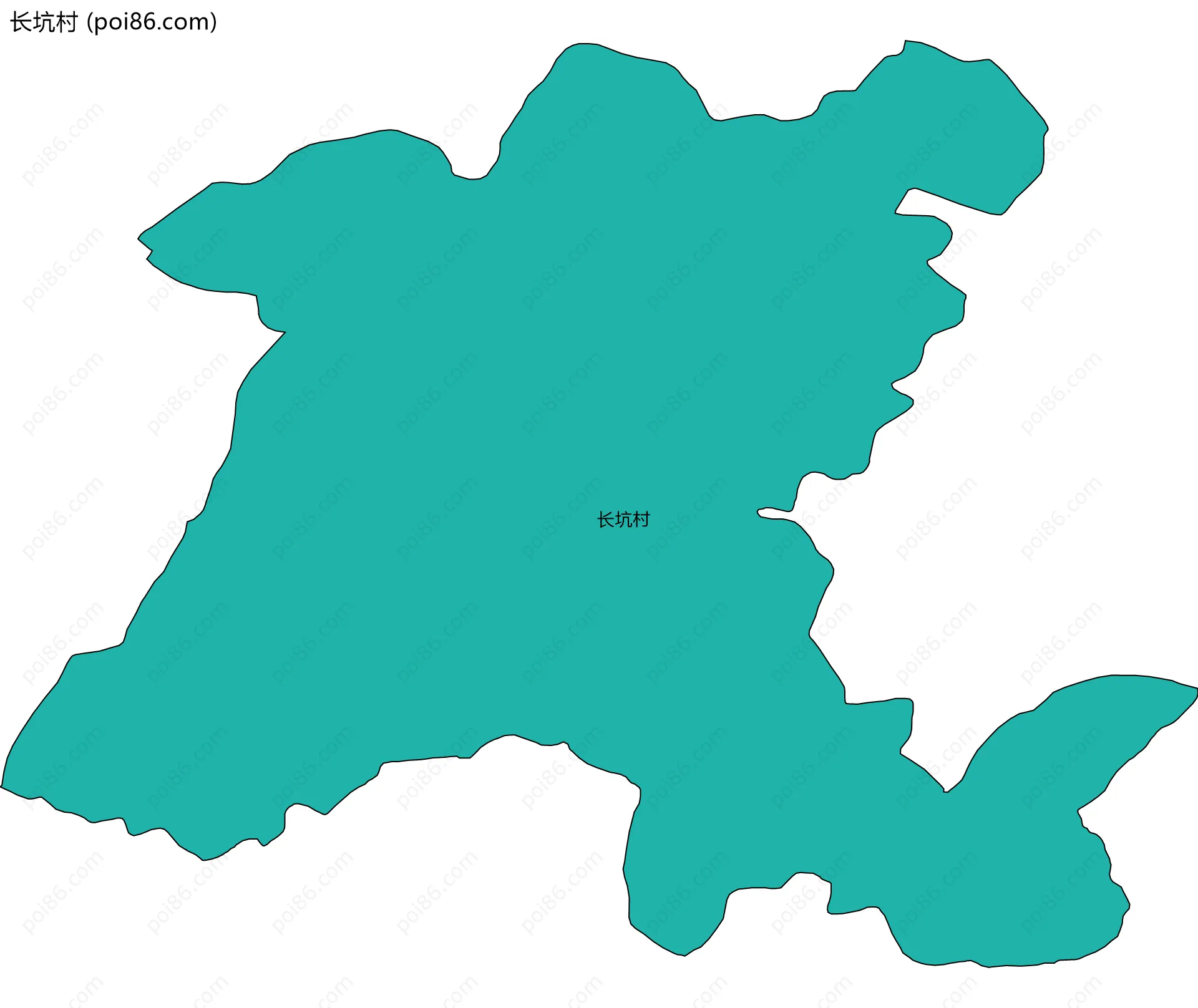 长坑村边界地图