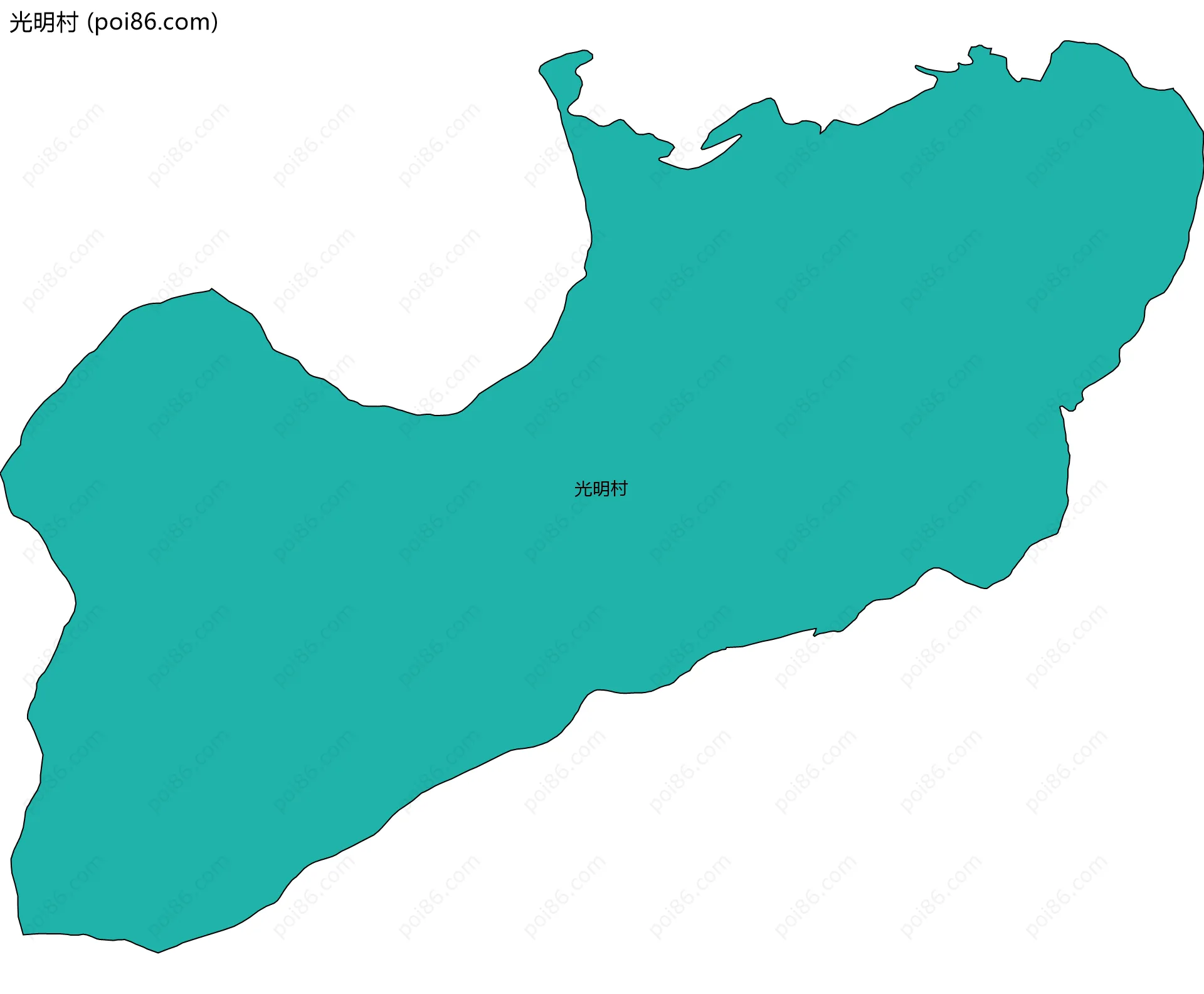 光明村边界地图