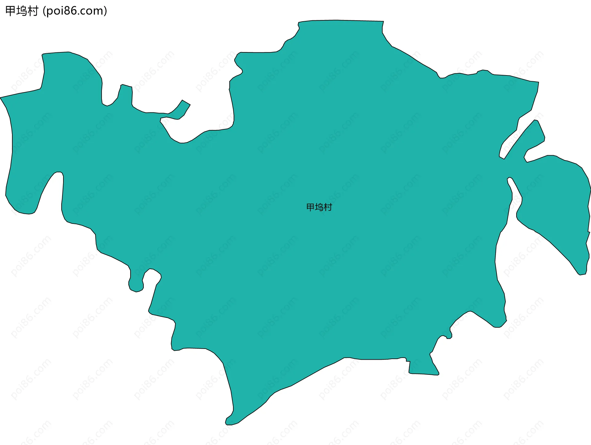 甲坞村边界地图