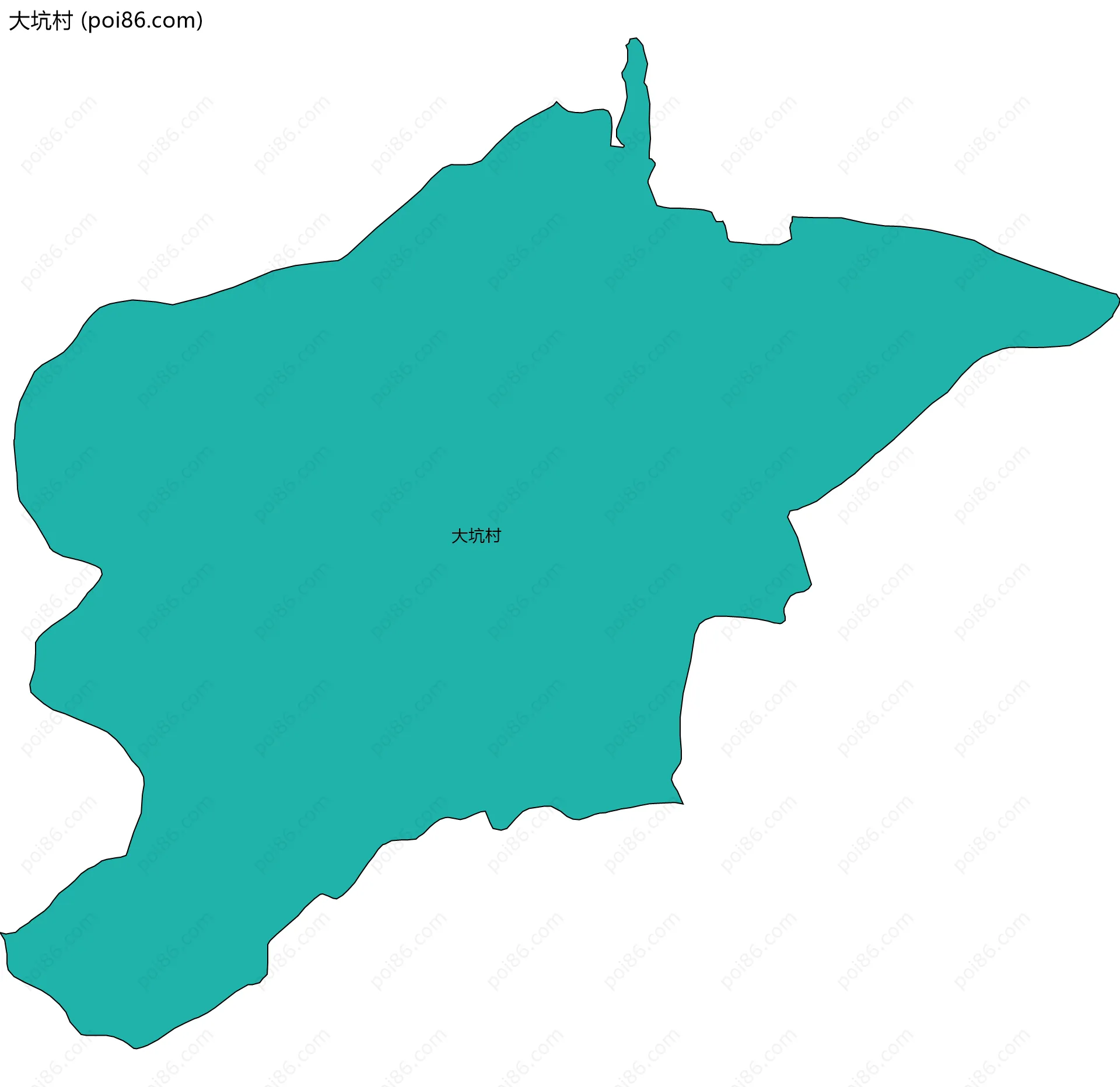 大坑村边界地图