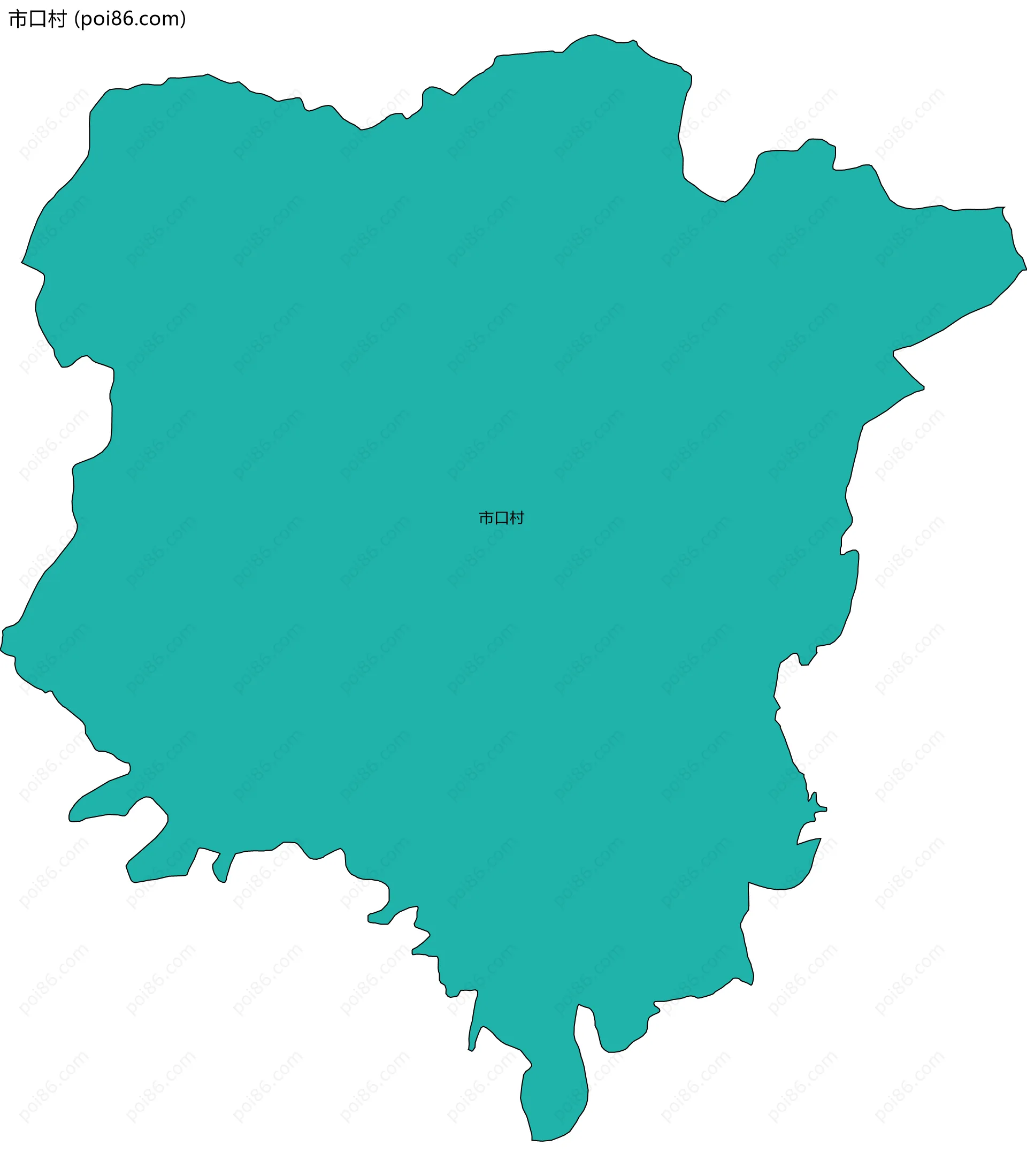 市口村边界地图