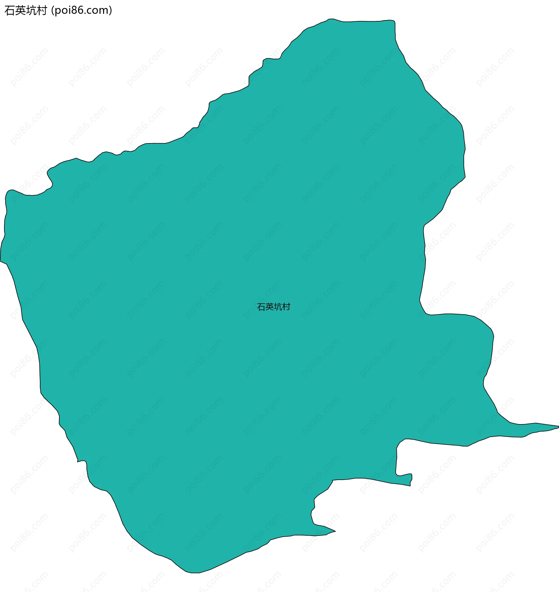 石英坑村边界地图