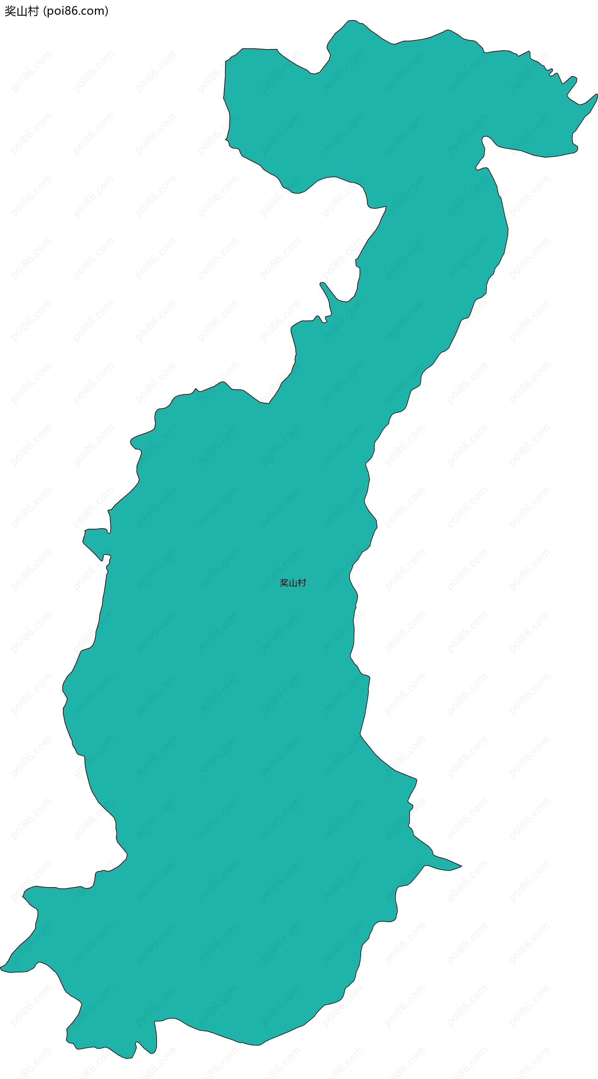 奖山村边界地图