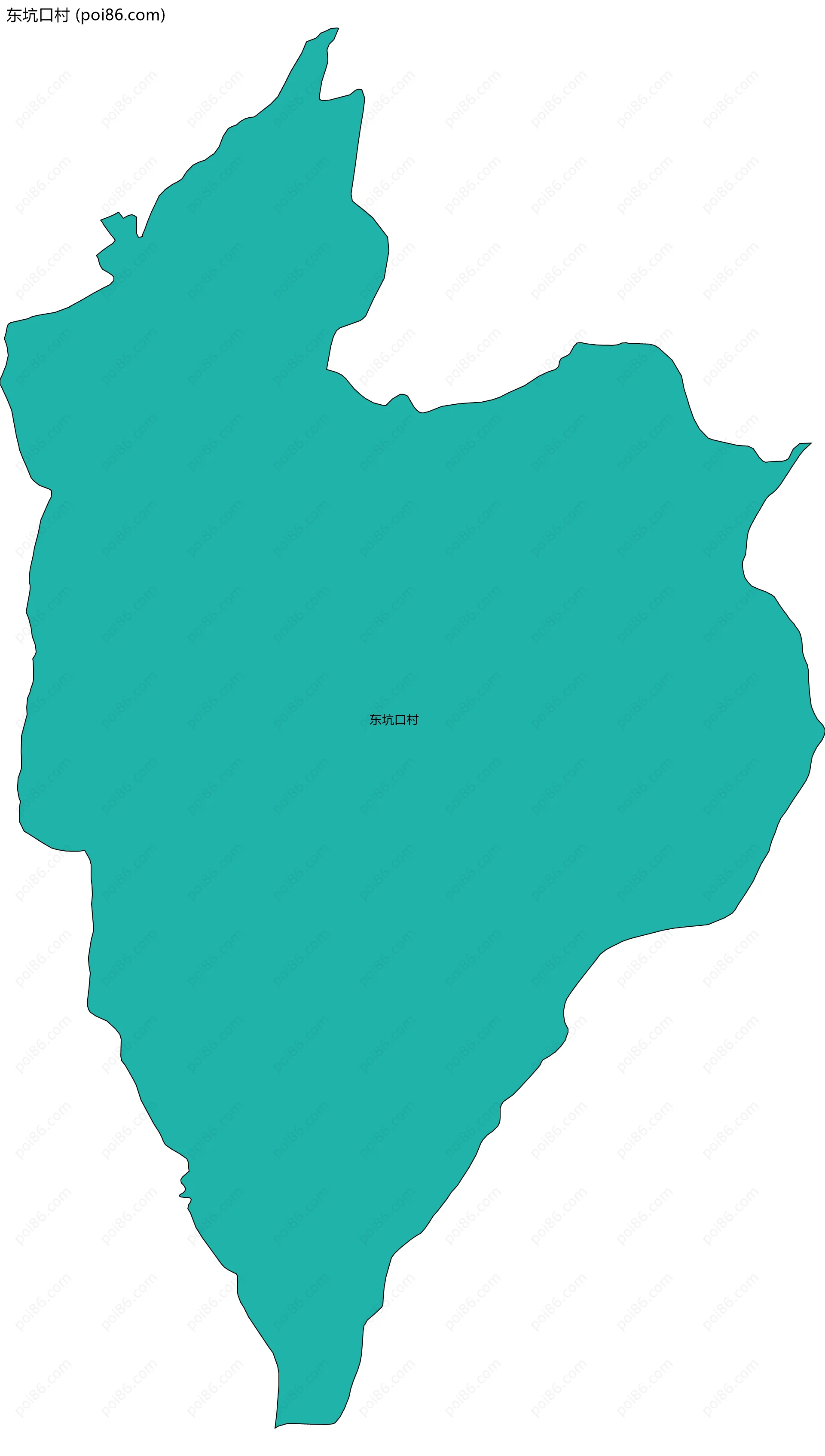 东坑口村边界地图