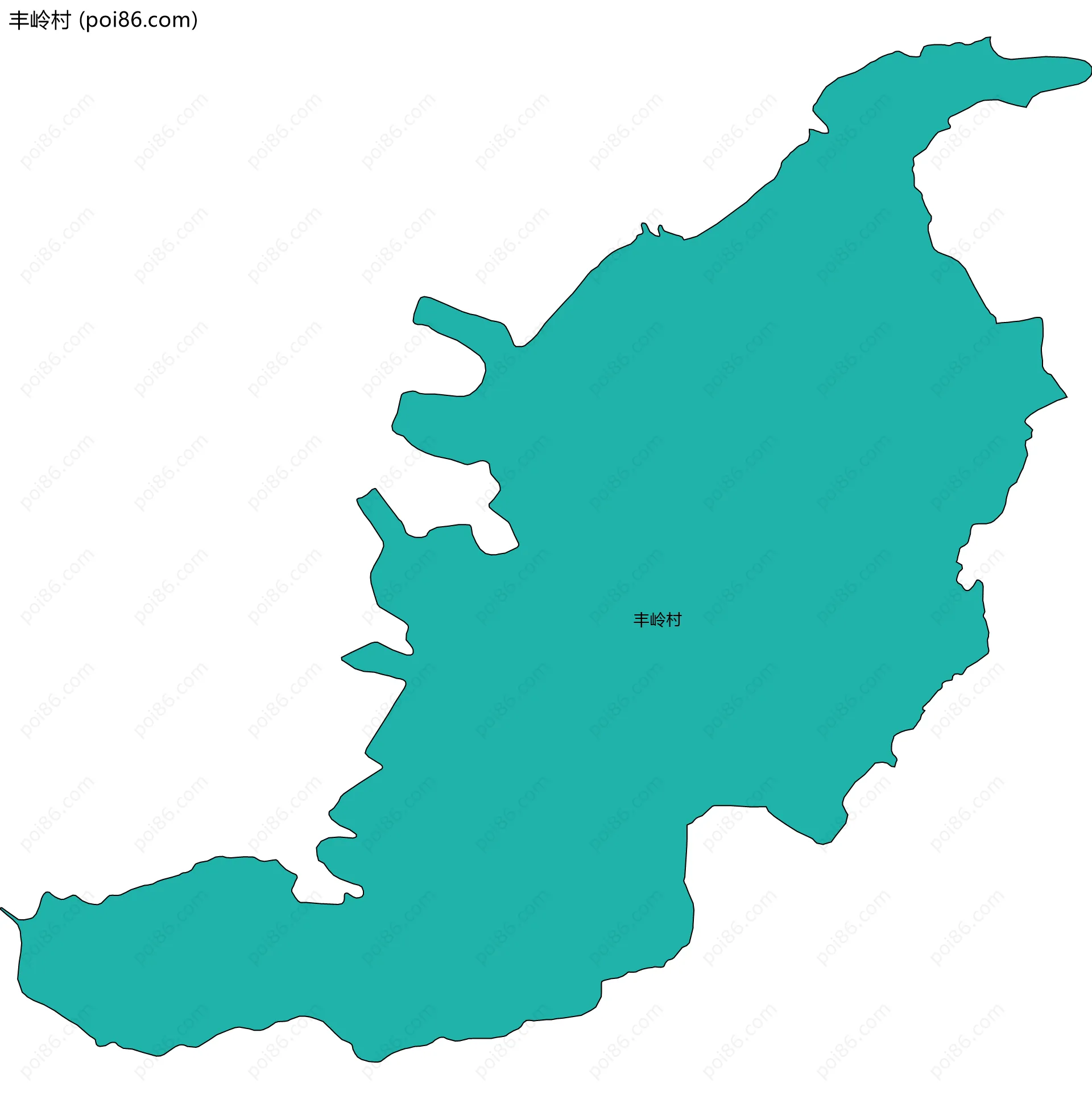 丰岭村边界地图