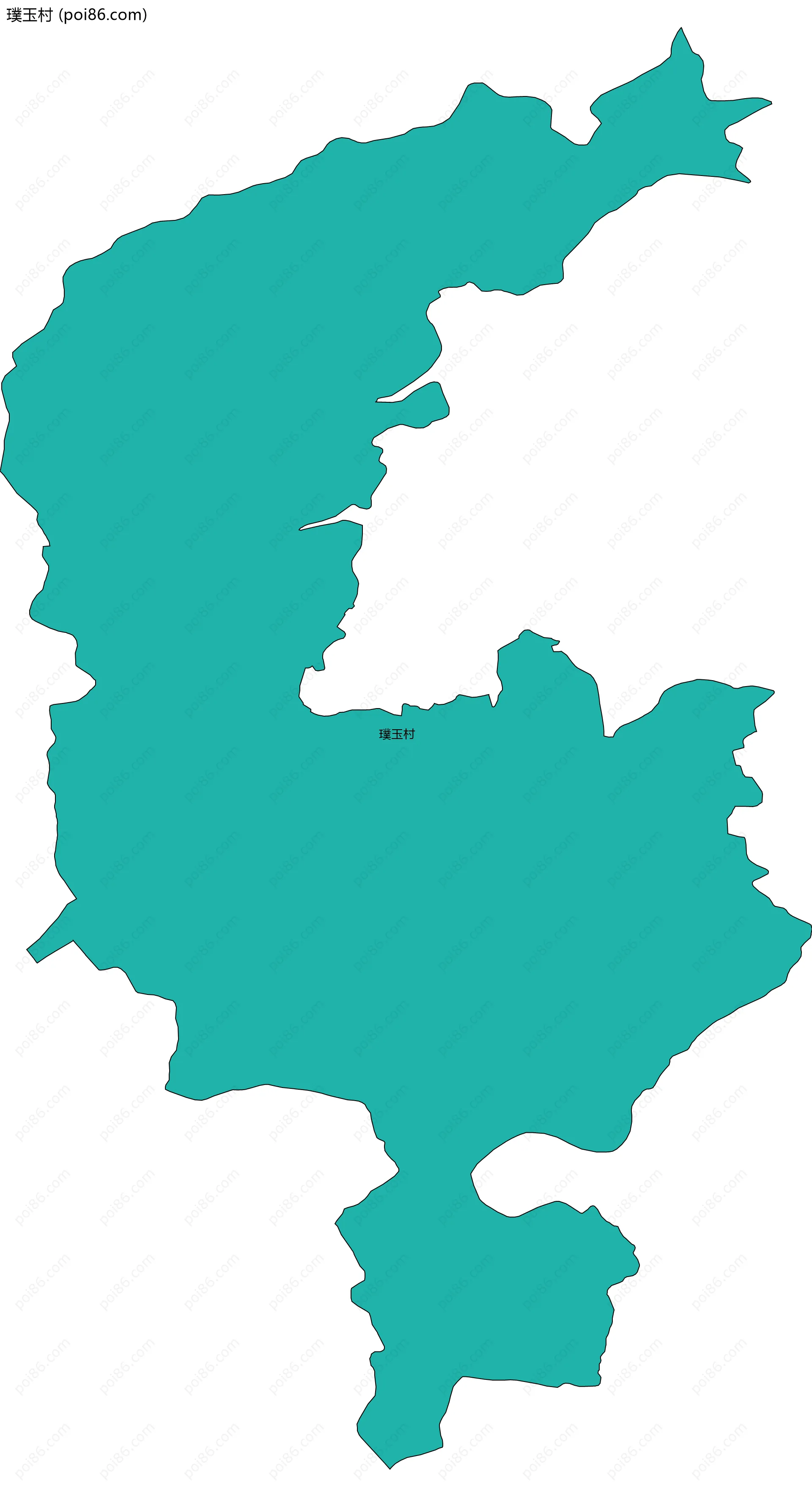 璞玉村边界地图