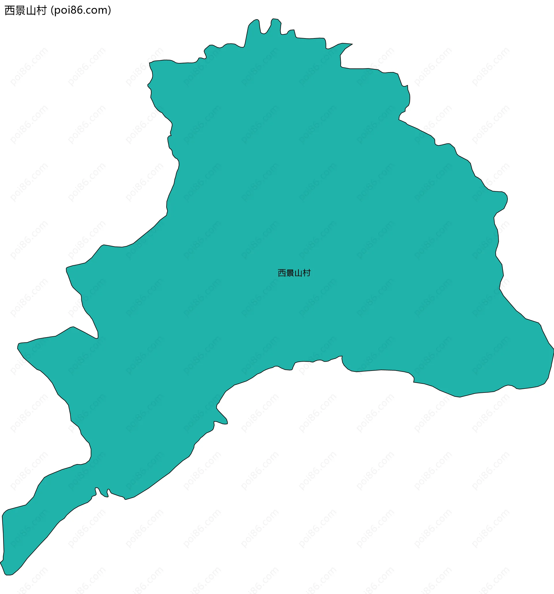 西景山村边界地图