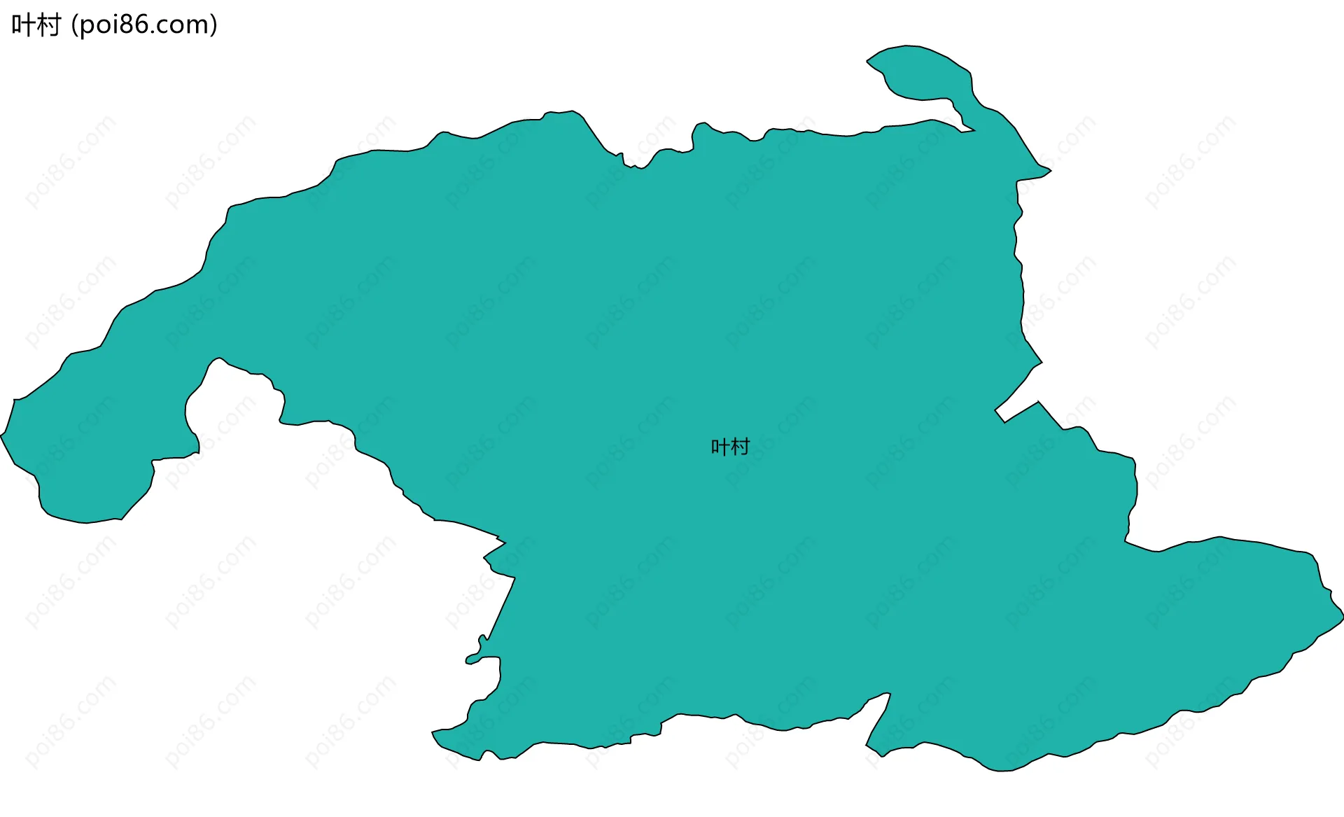 叶村边界地图