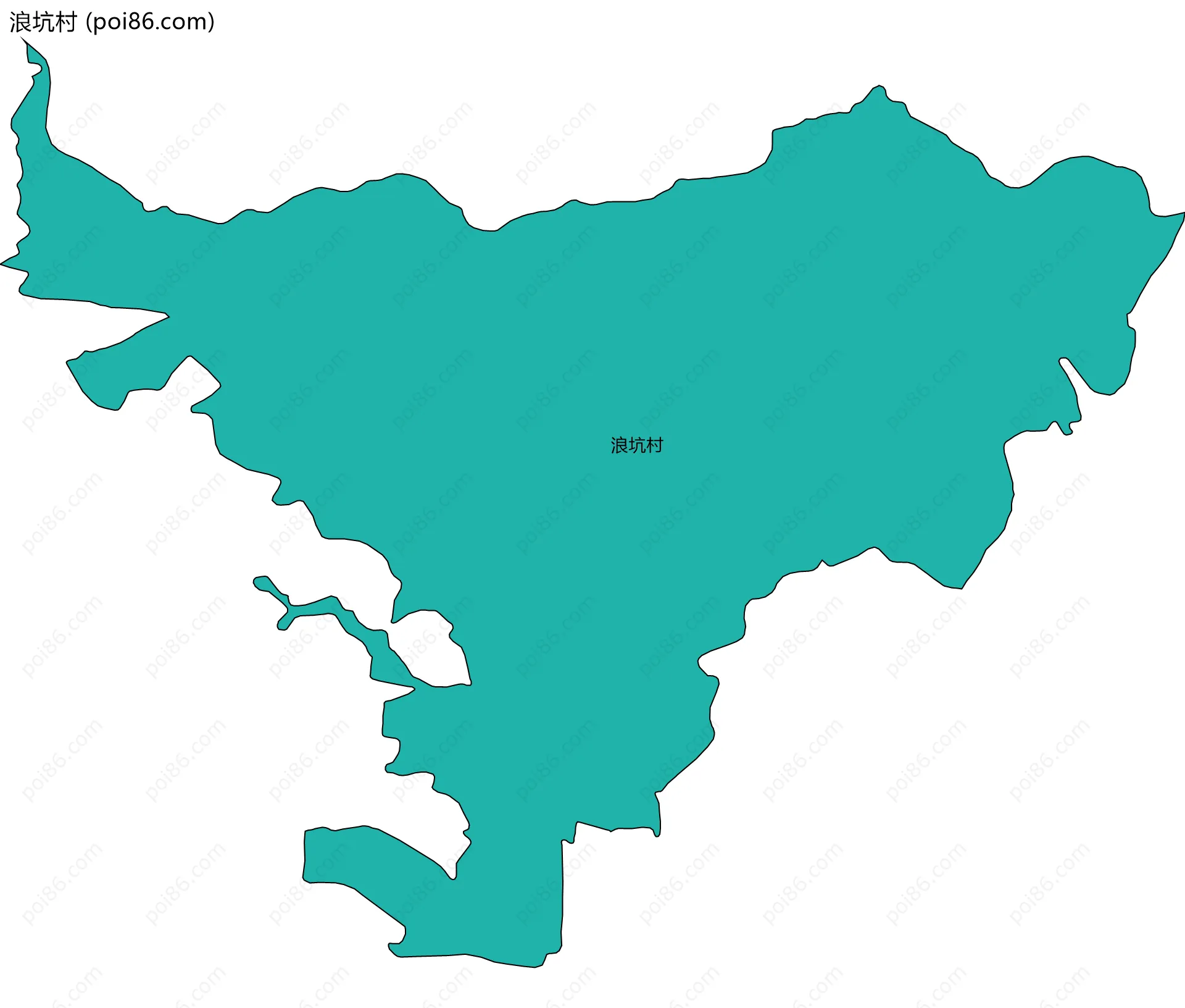 浪坑村边界地图