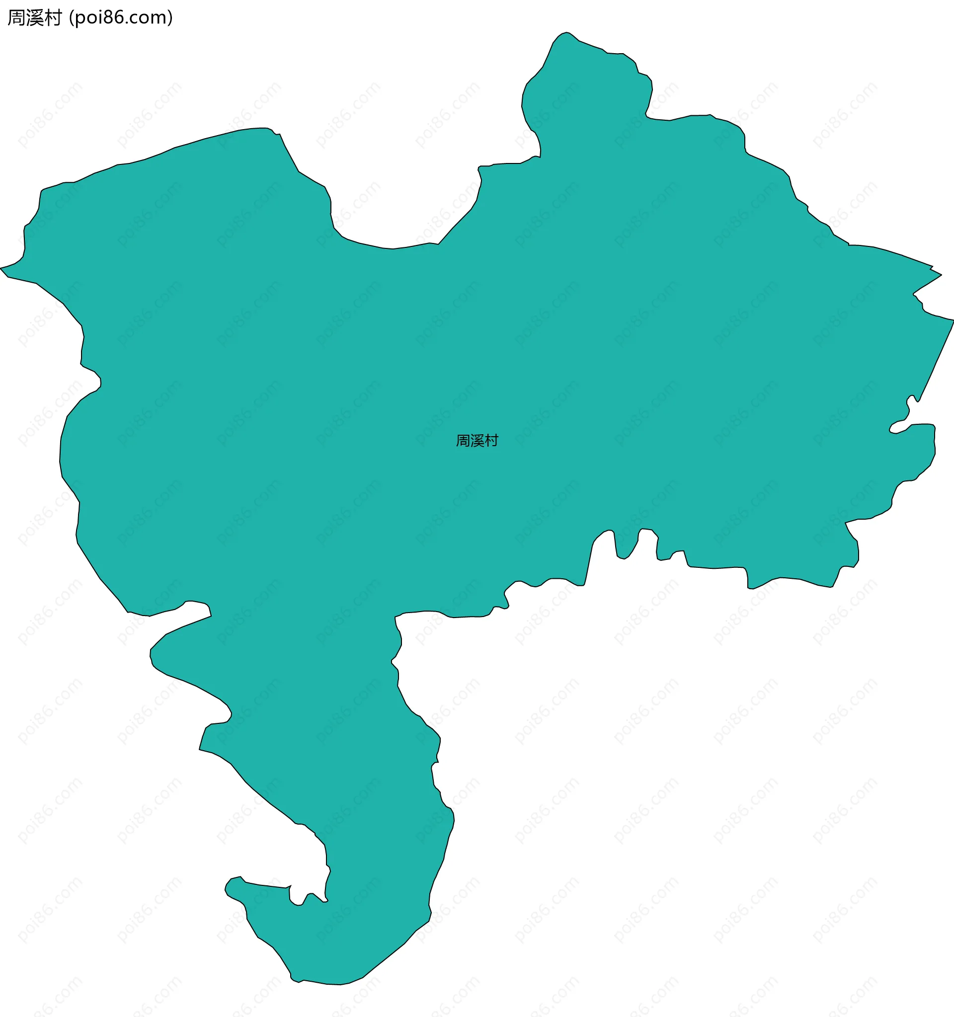 周溪村边界地图