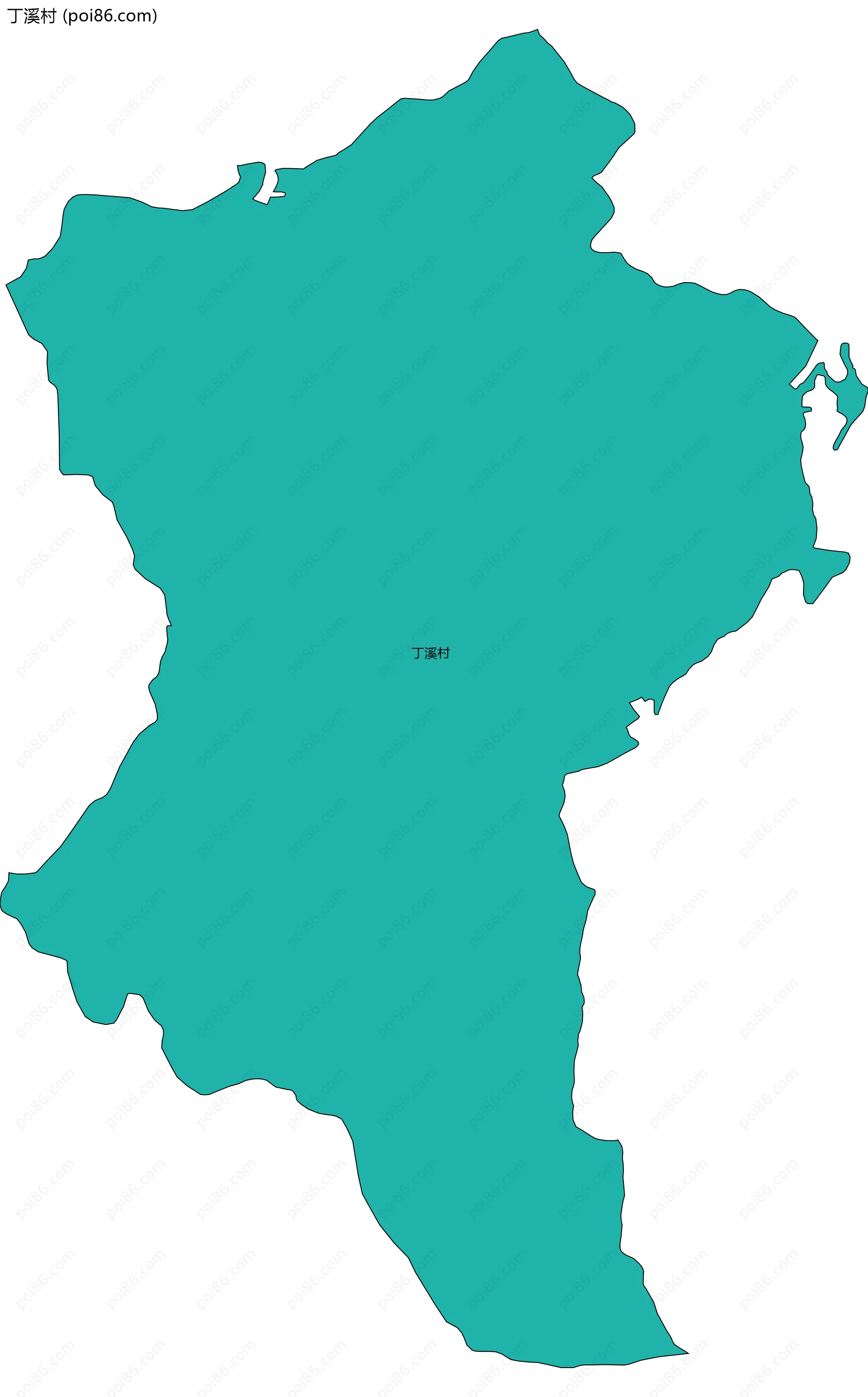 丁溪村边界地图