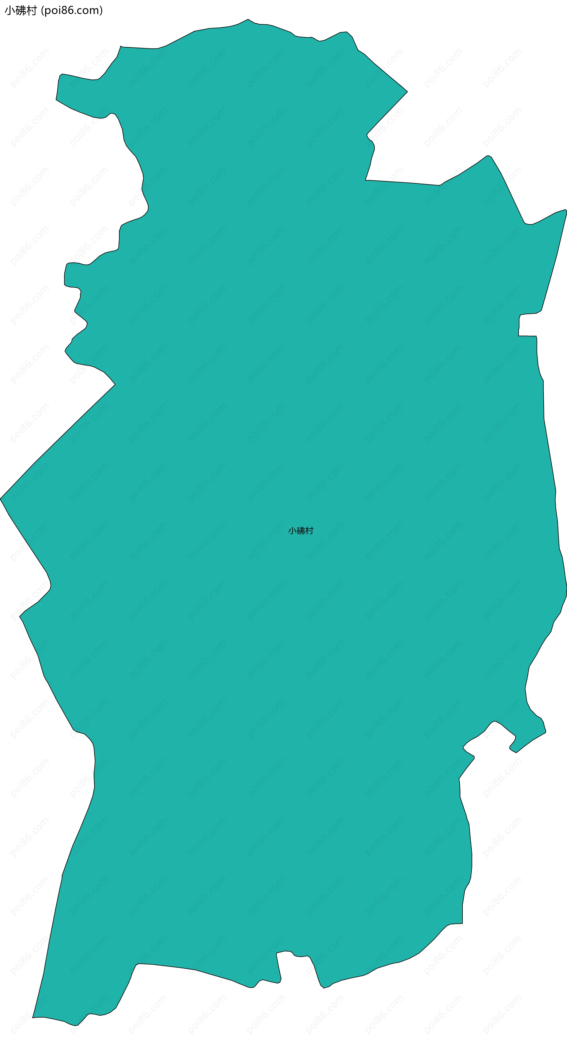 小砩村边界地图