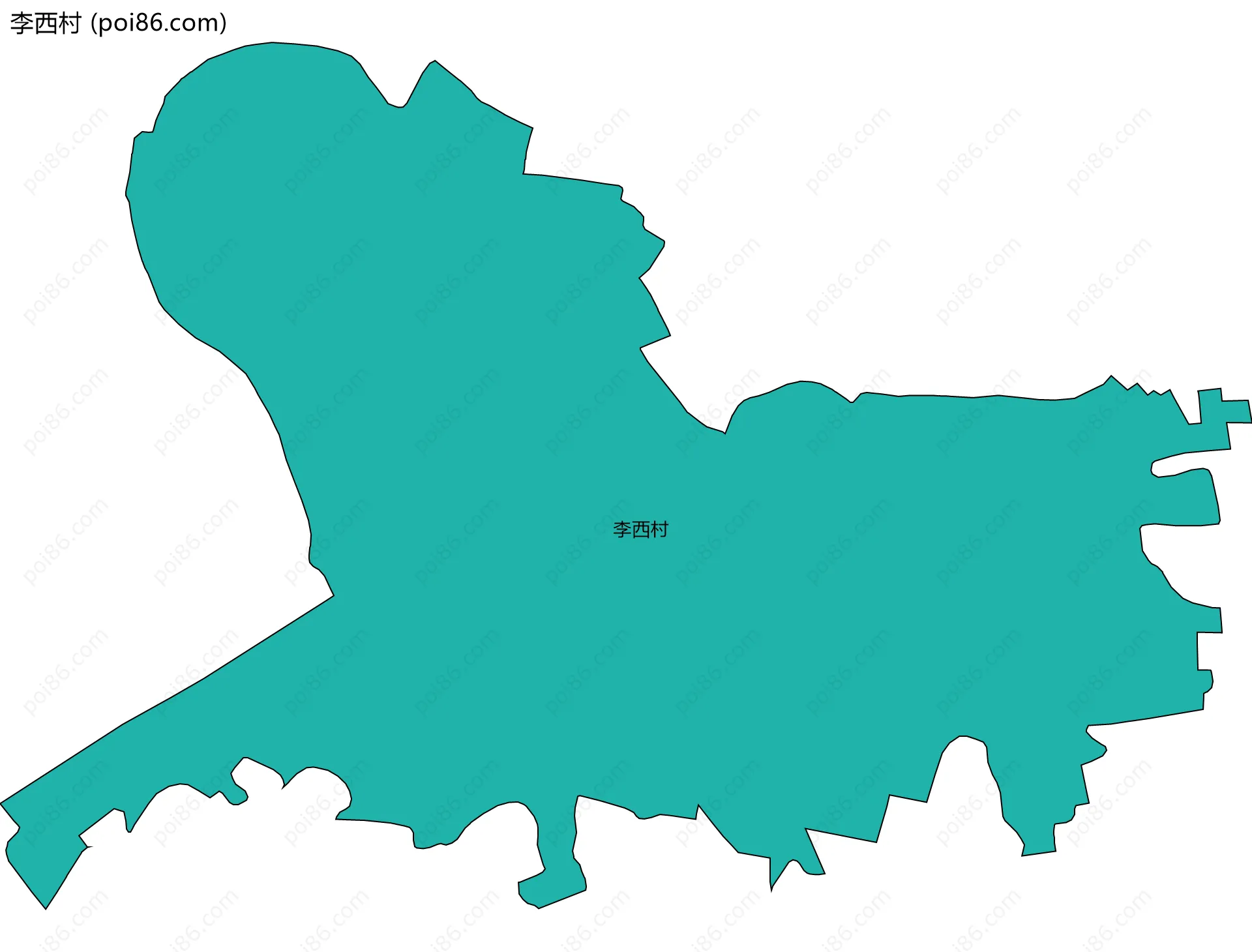 李西村边界地图