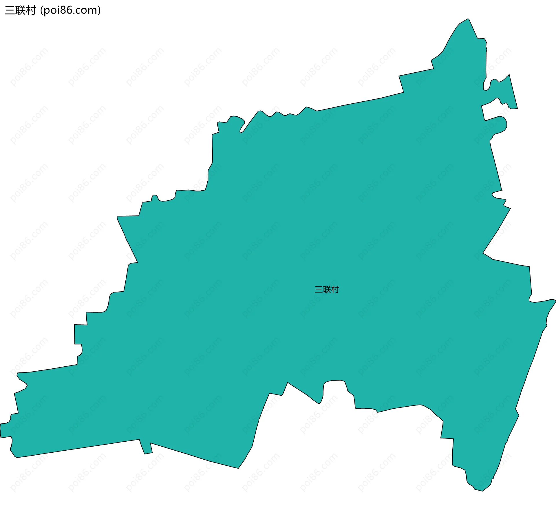 三联村边界地图