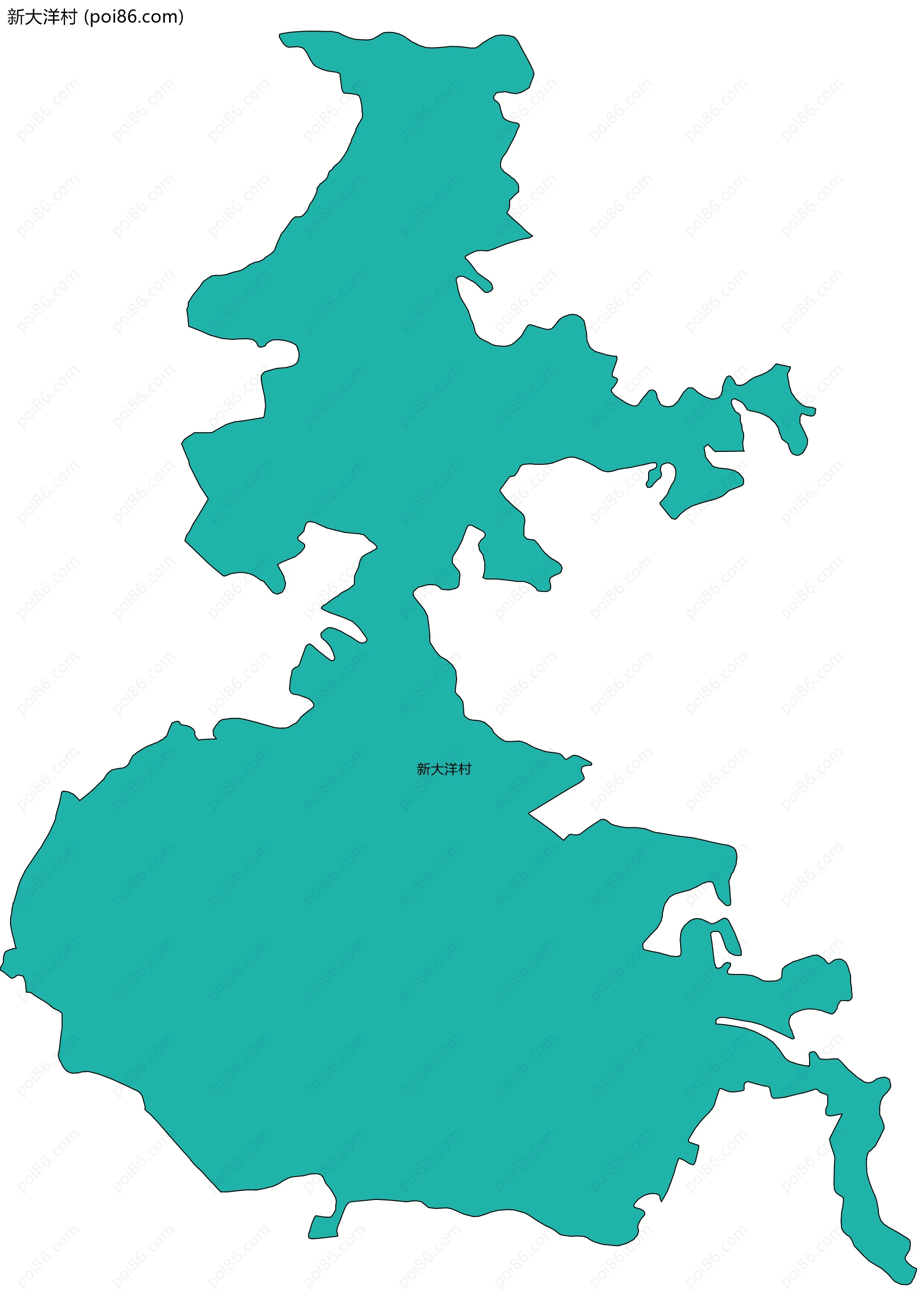 新大洋村边界地图