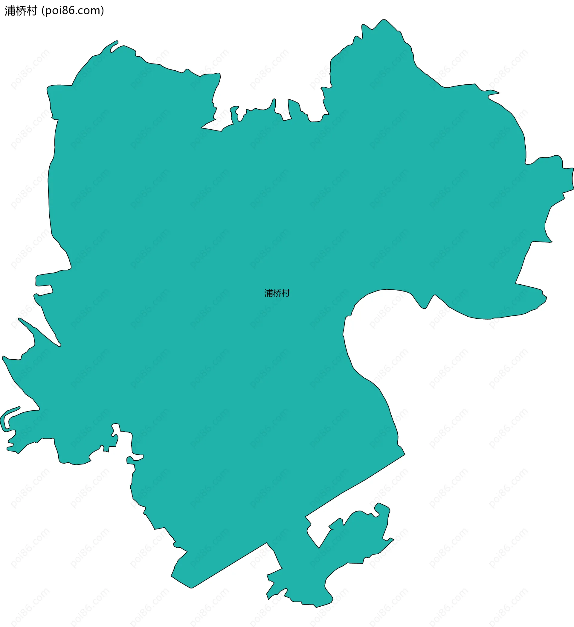 浦桥村边界地图