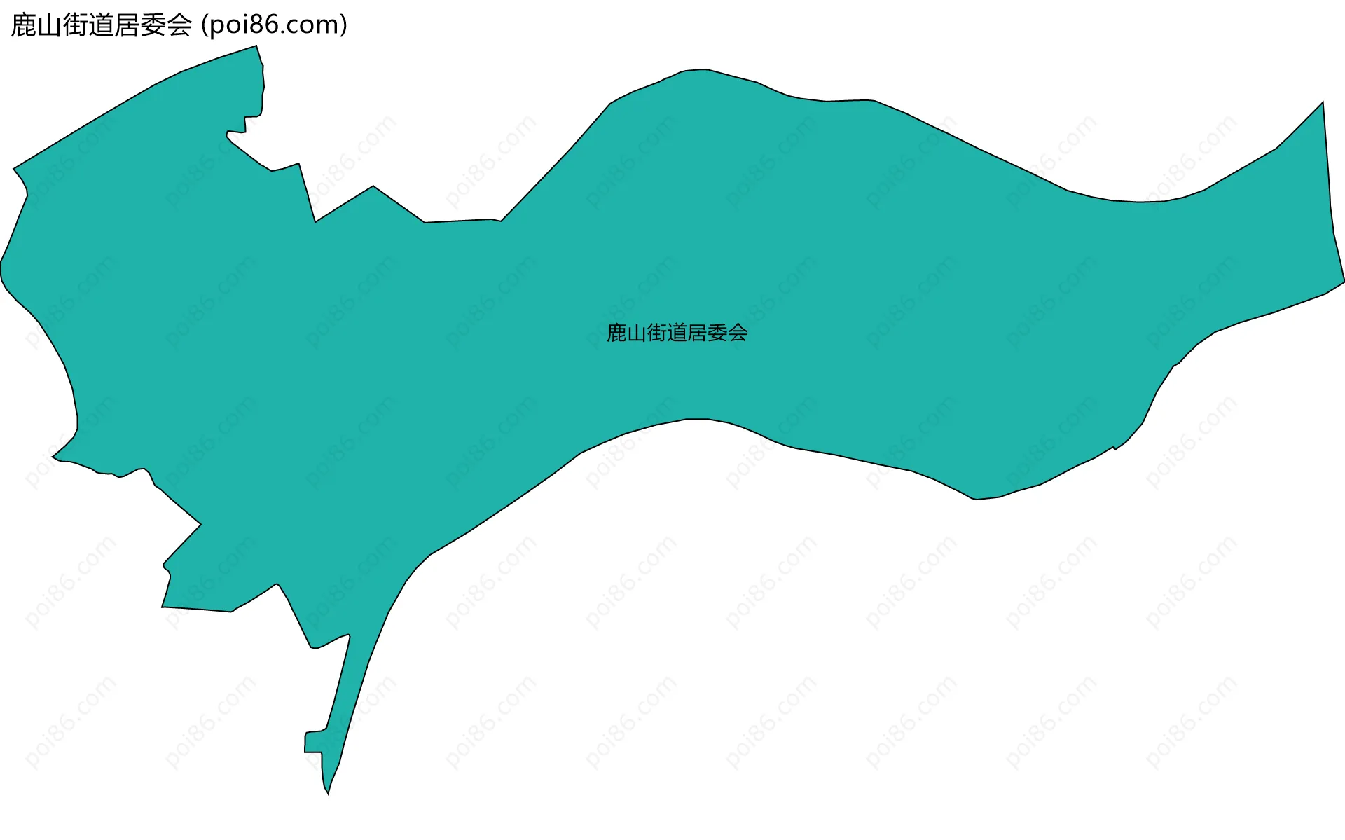 鹿山街道居委会边界地图