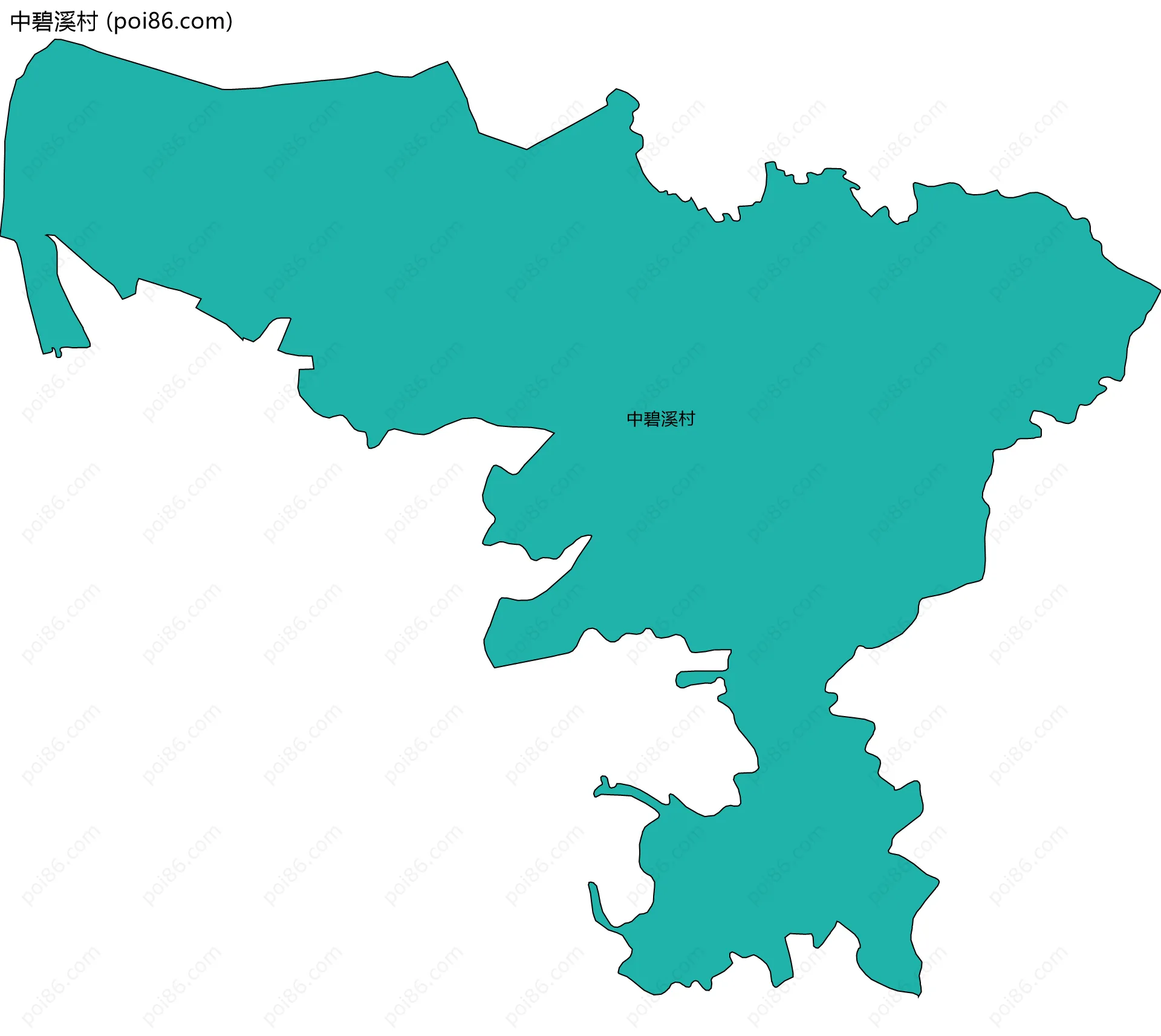 中碧溪村边界地图