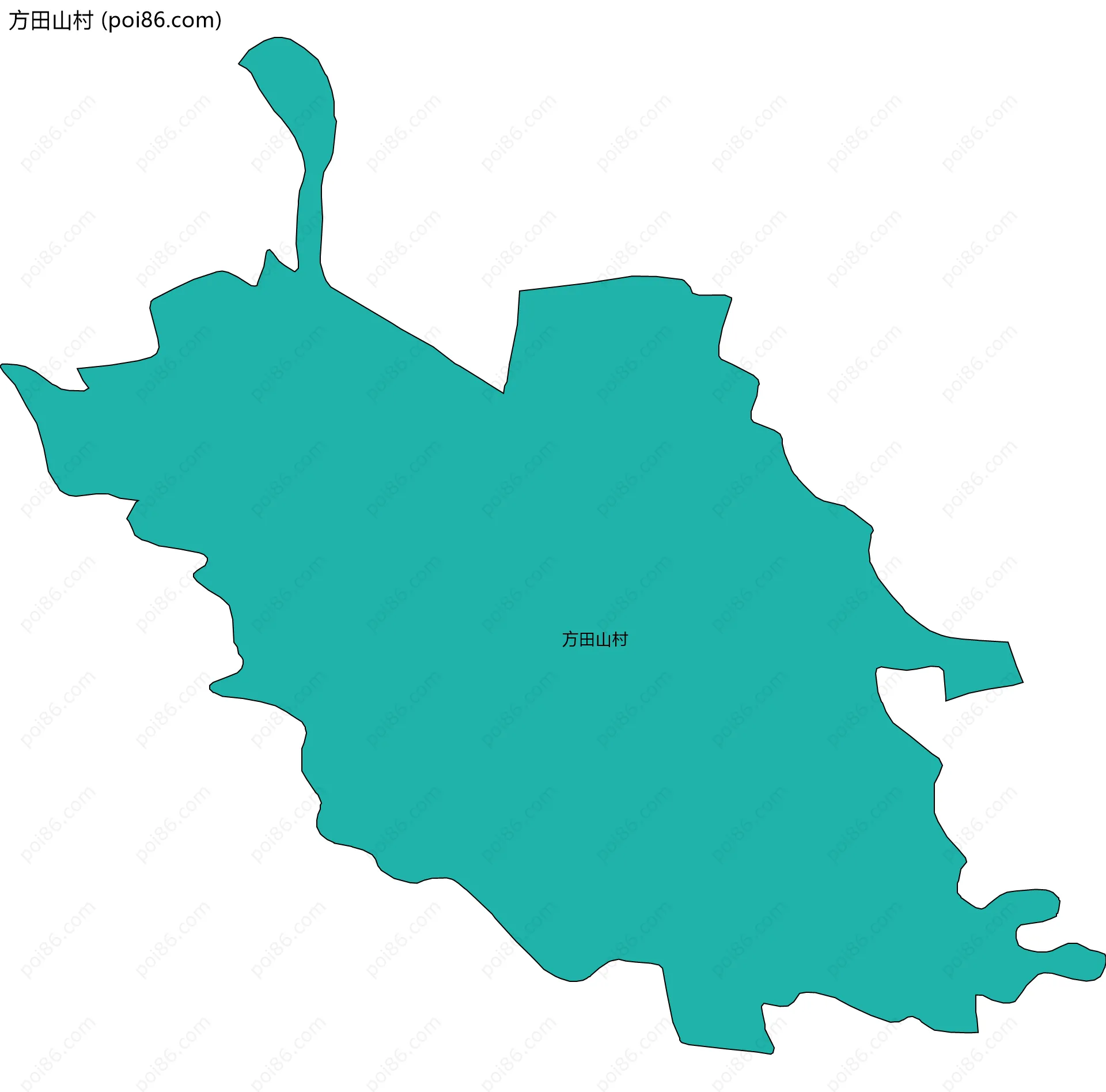 方田山村边界地图