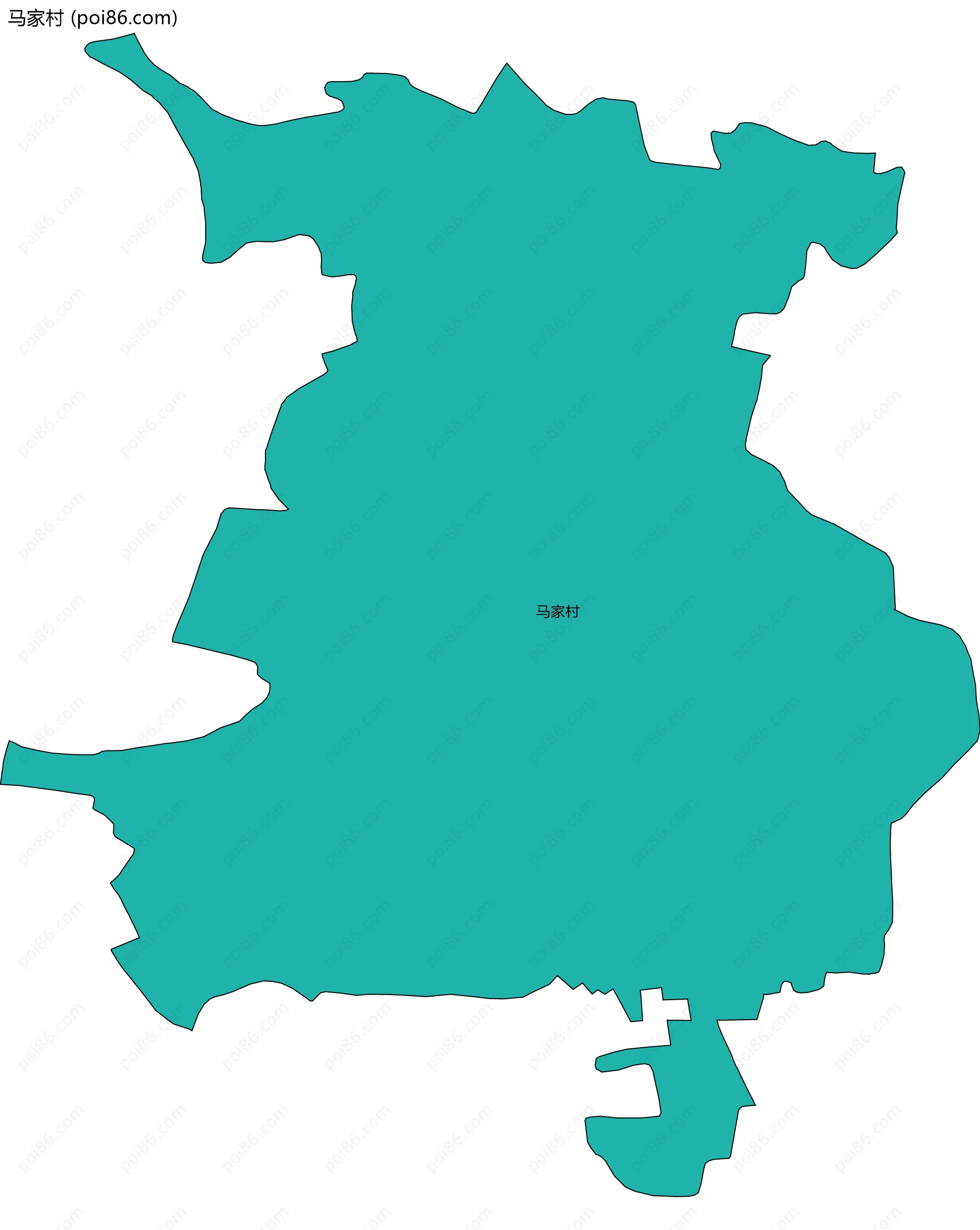 马家村边界地图