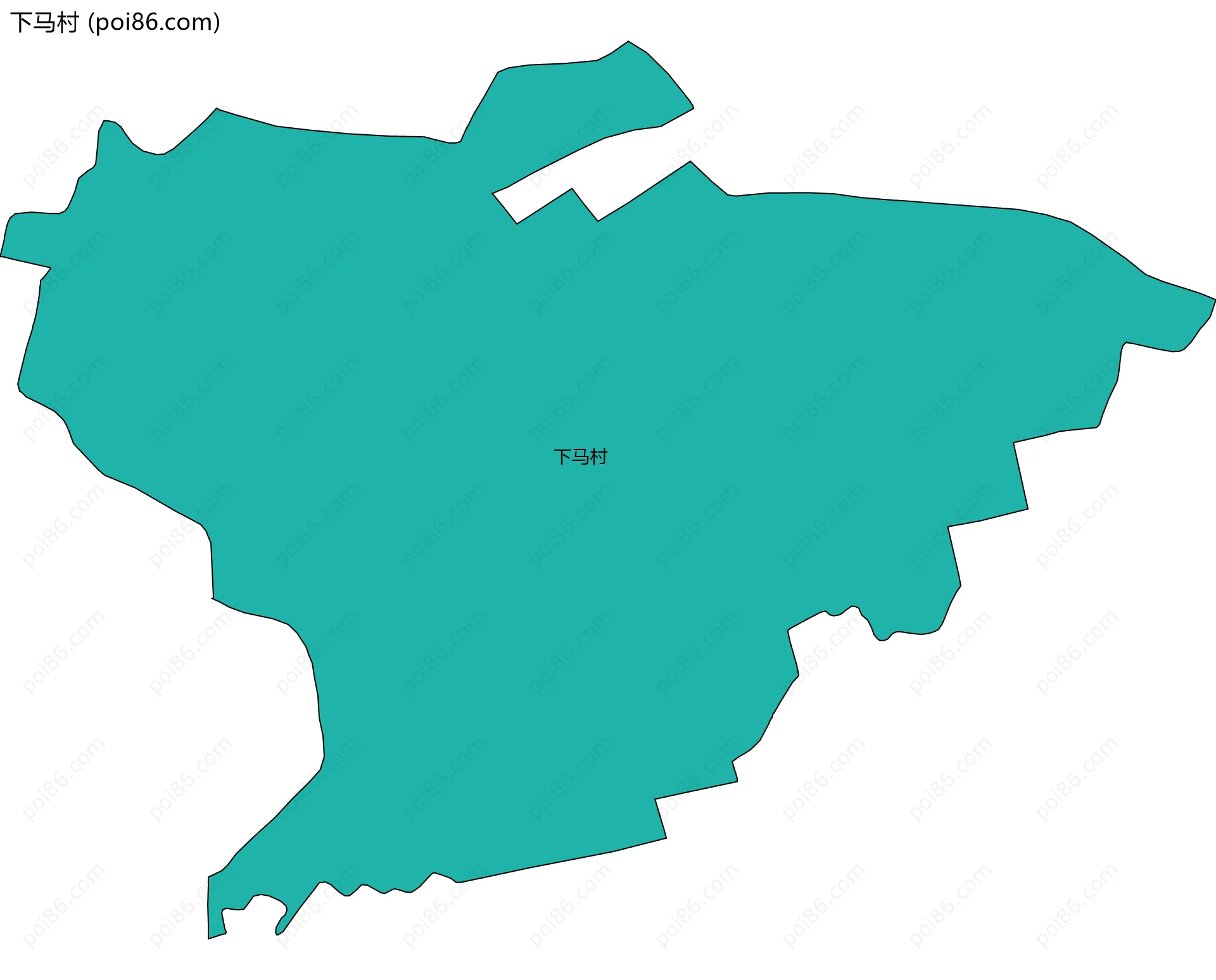 下马村边界地图