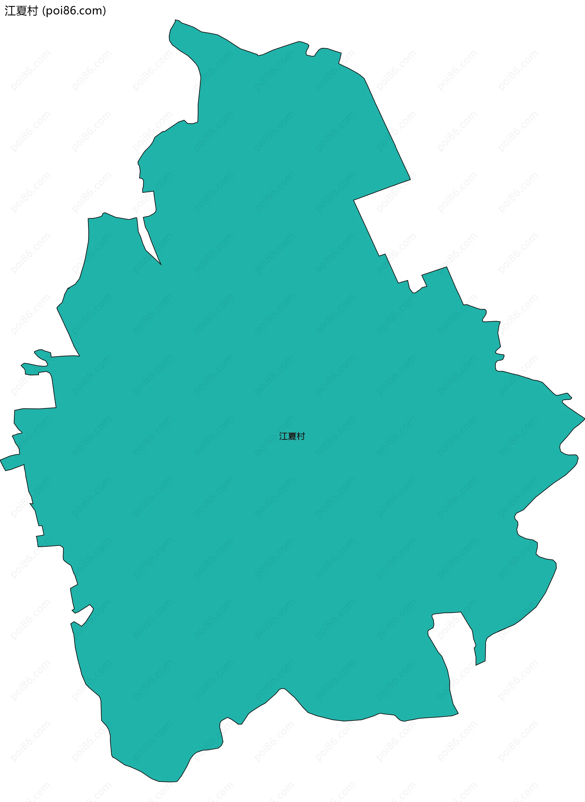 江夏村边界地图
