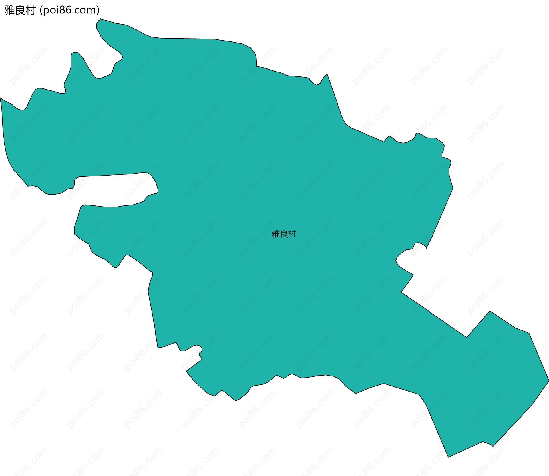 雅良村边界地图