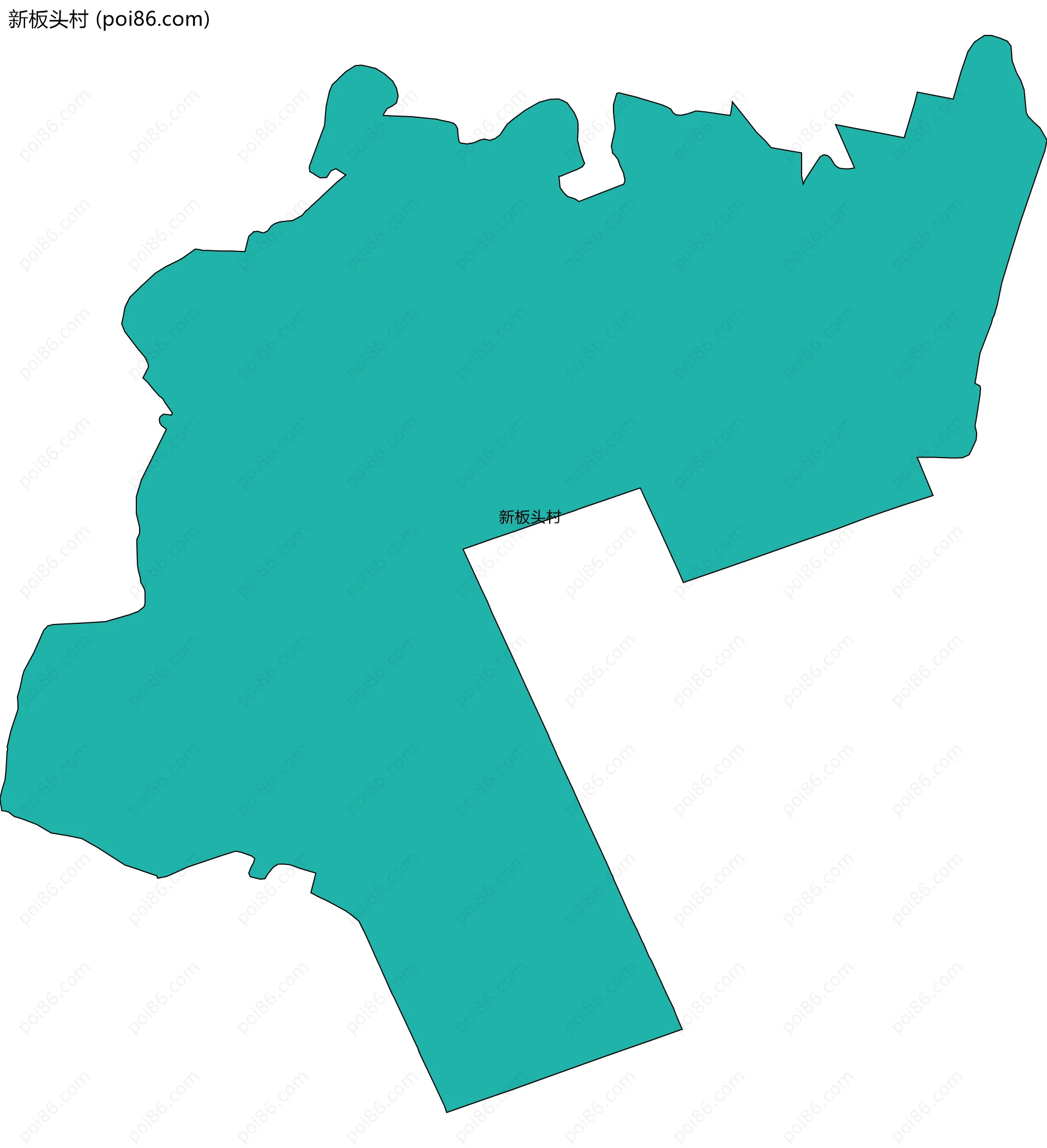 新板头村边界地图