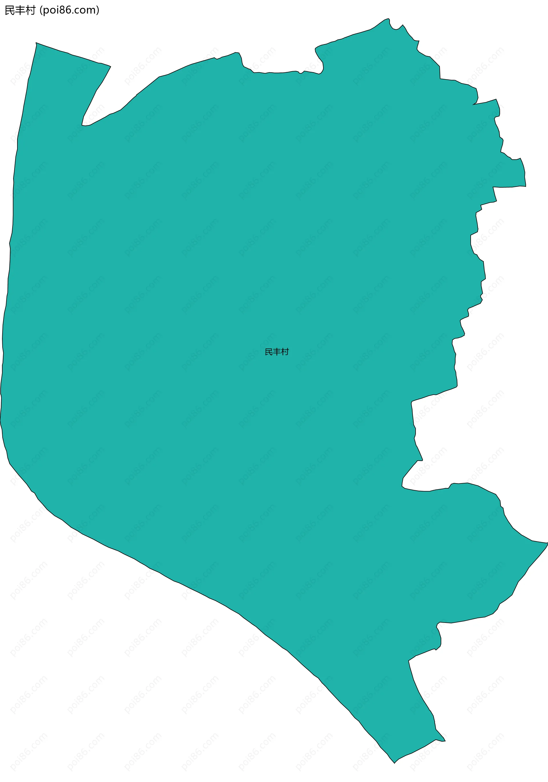 民丰村边界地图