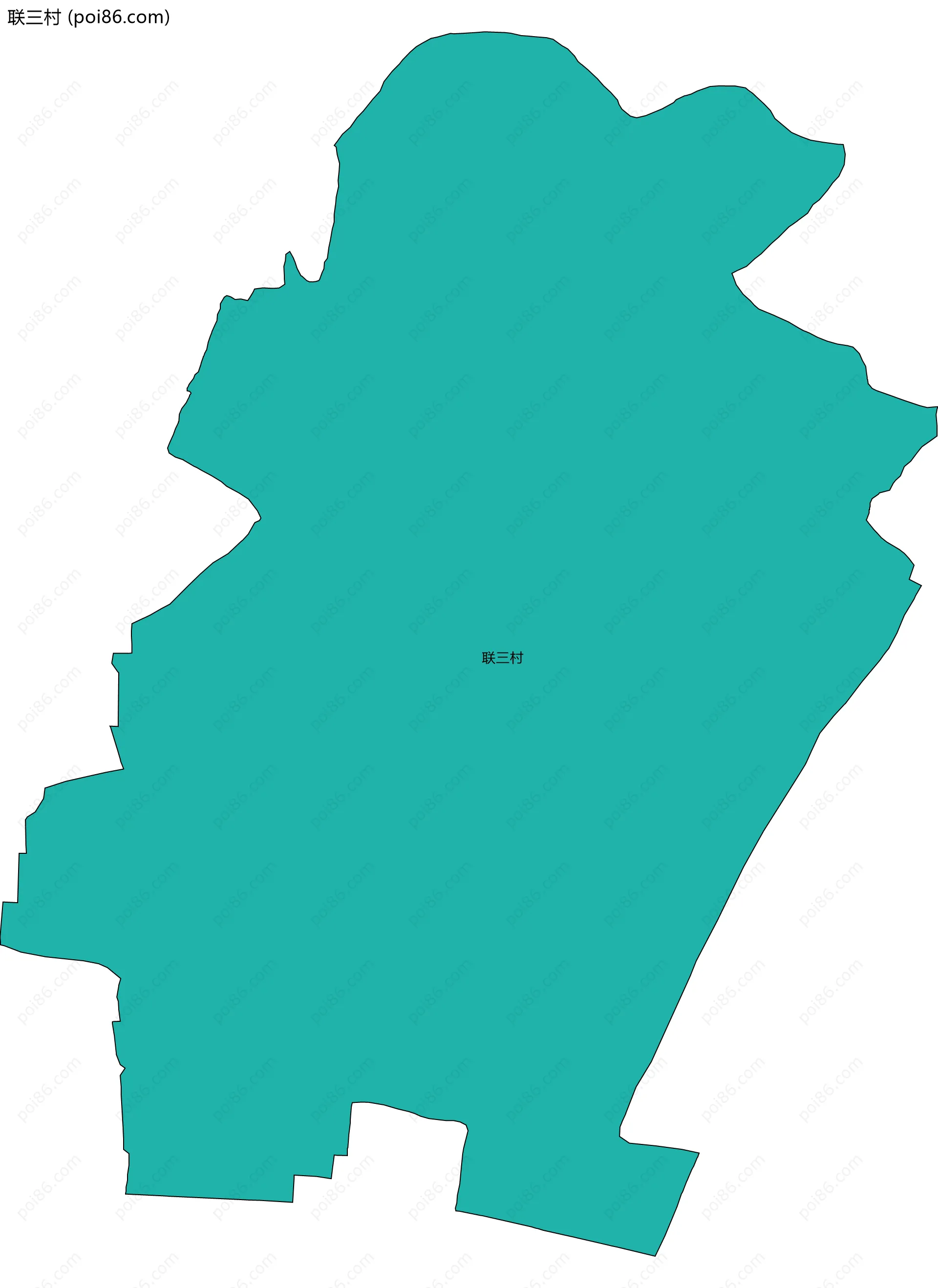 联三村边界地图