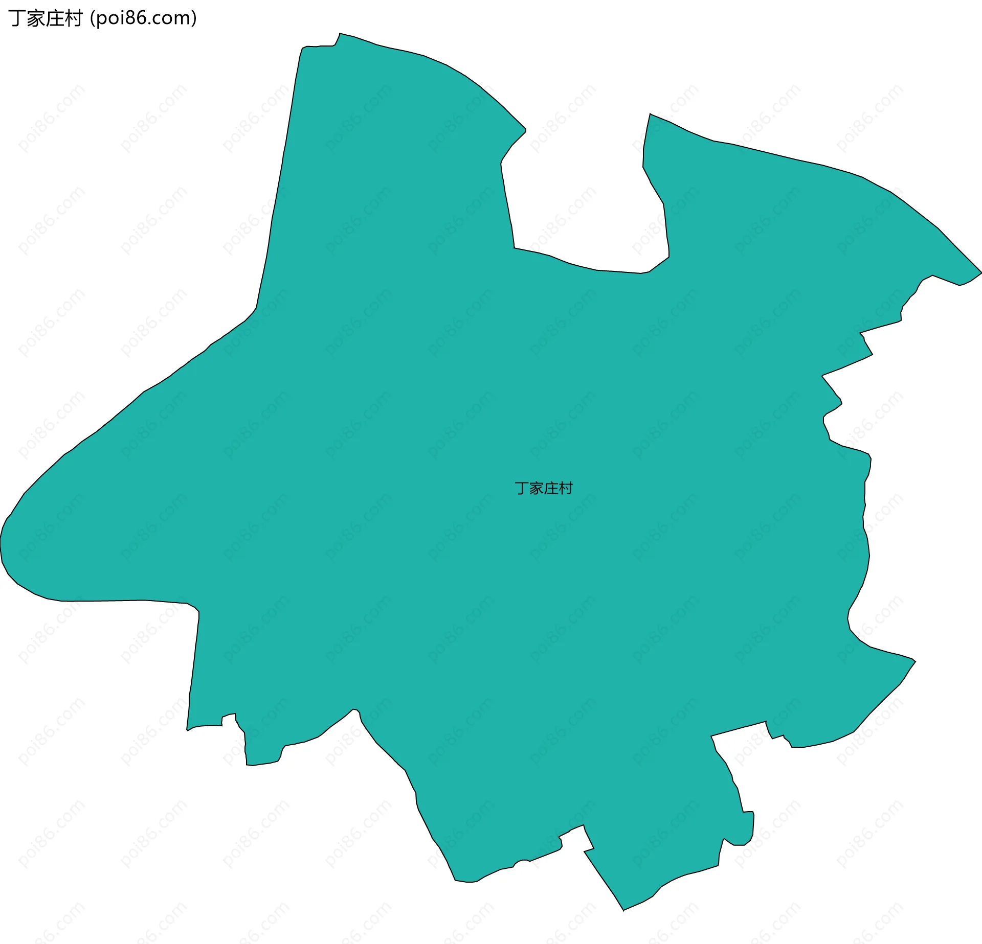 丁家庄村边界地图
