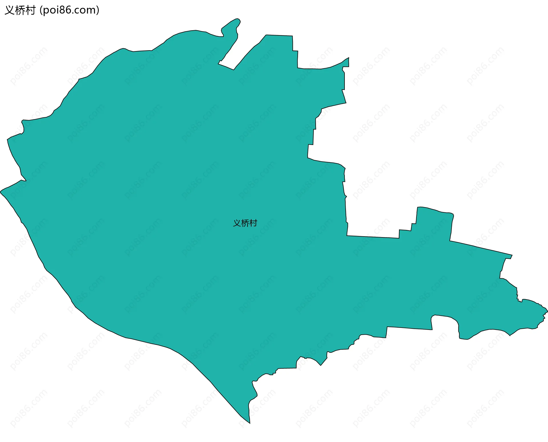 义桥村边界地图