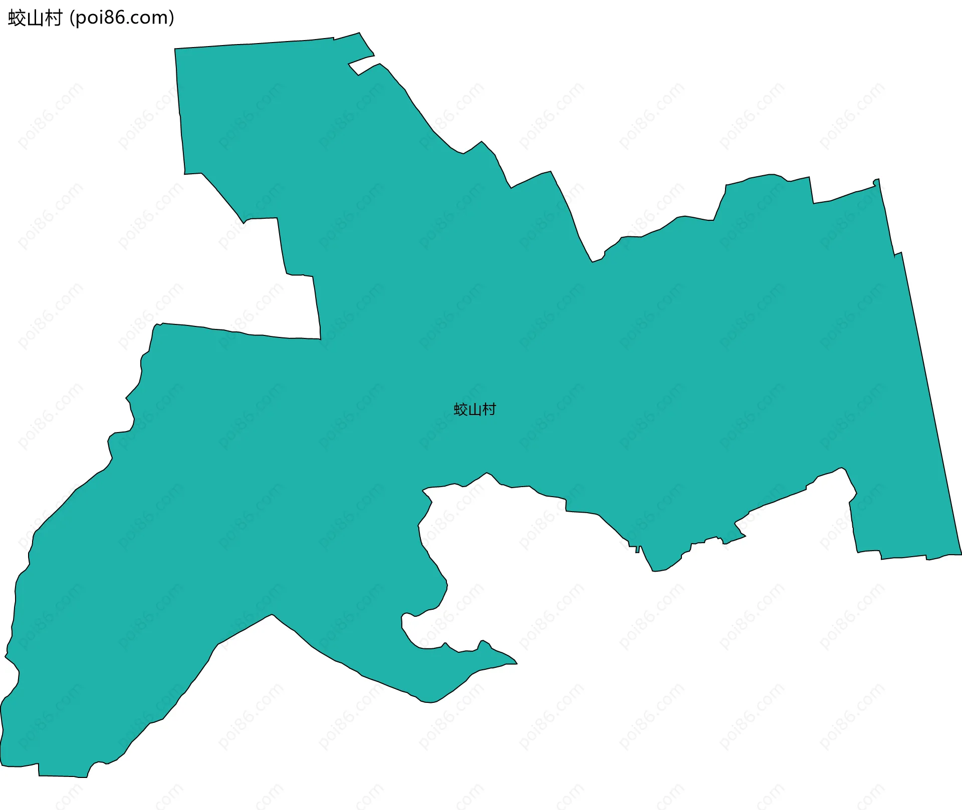 蛟山村边界地图