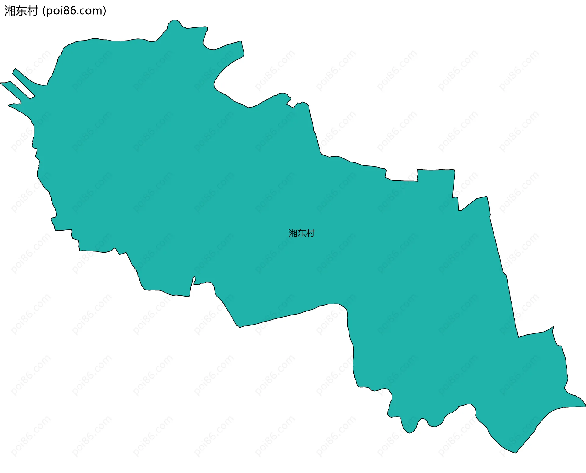 湘东村边界地图