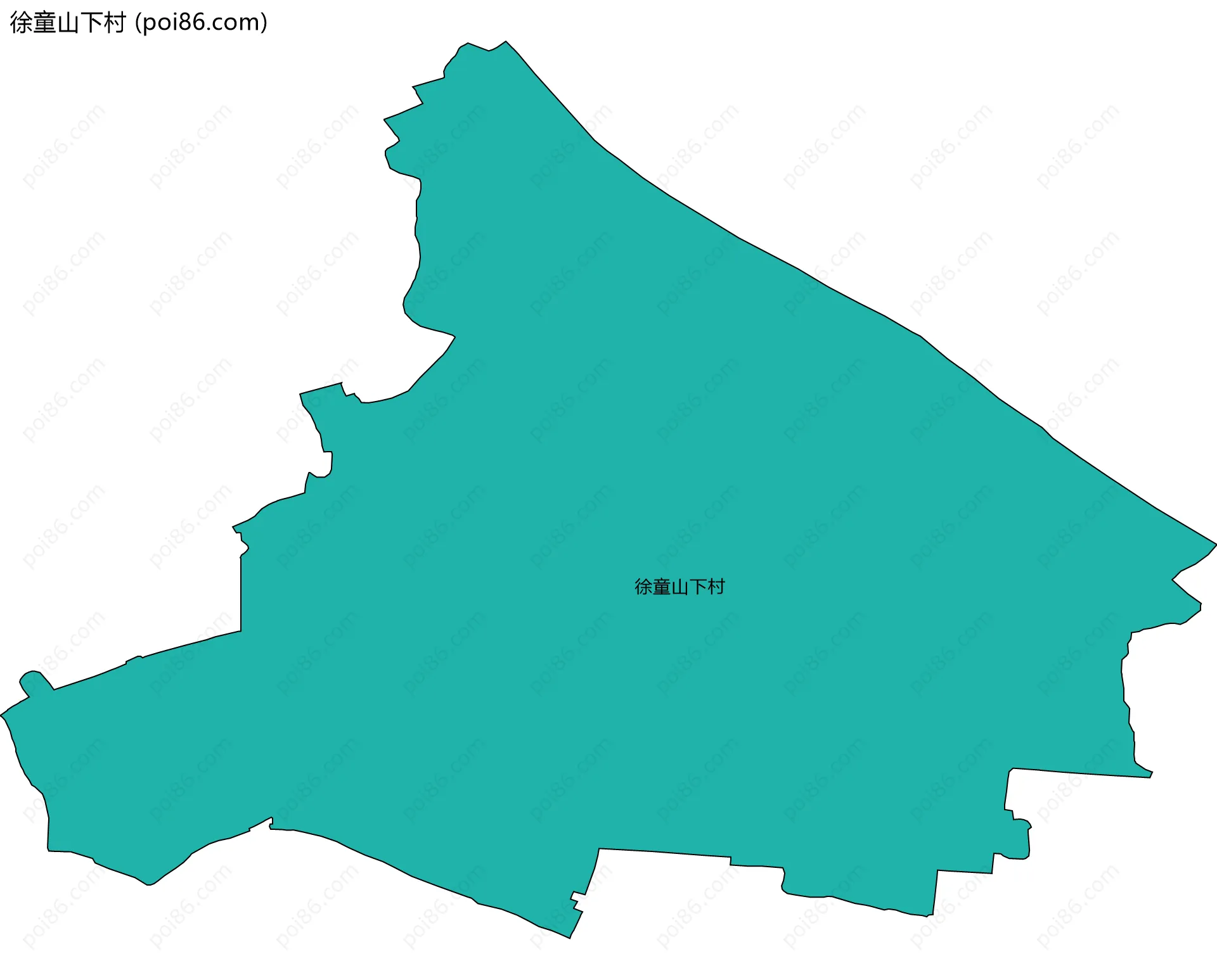 徐童山下村边界地图