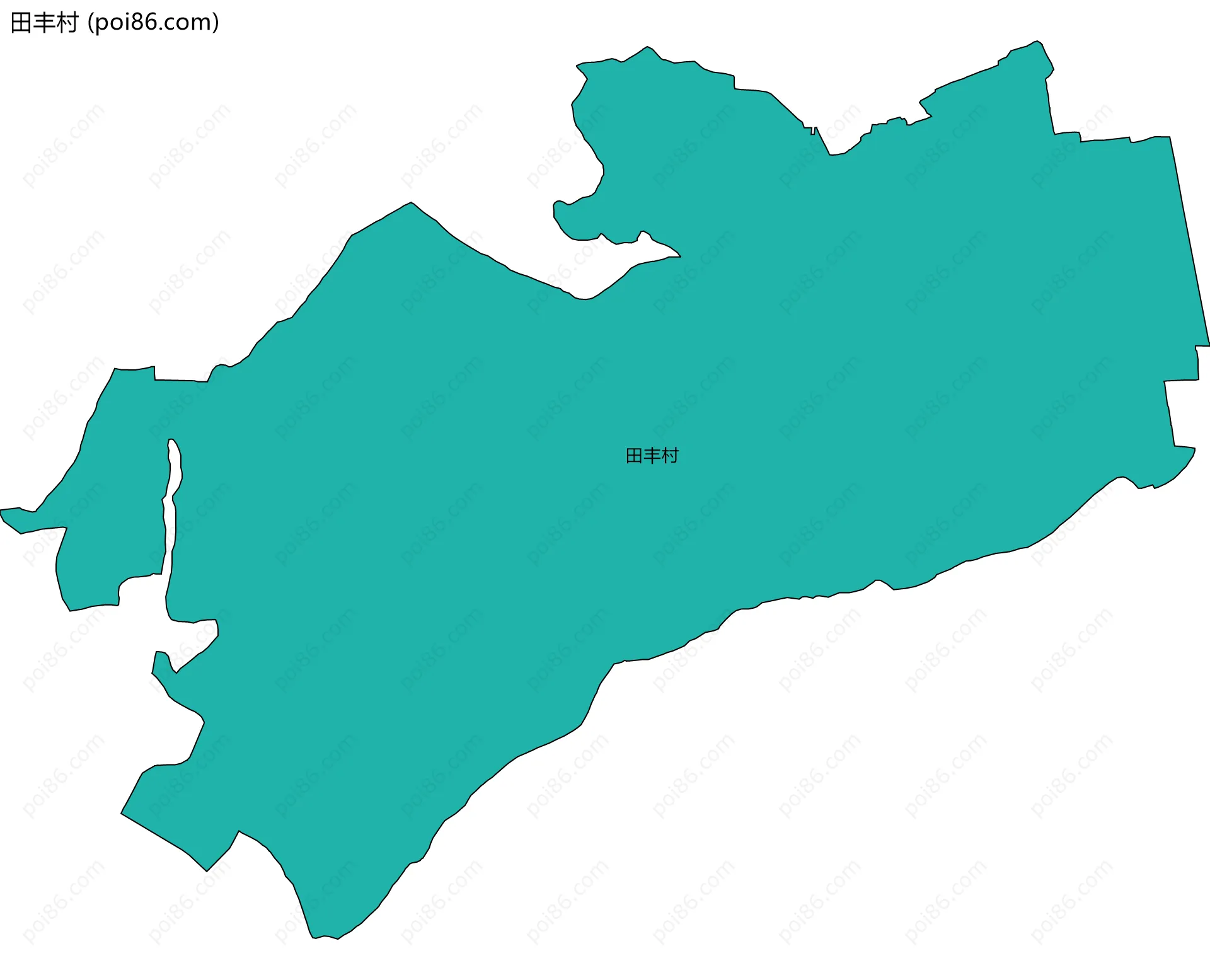 田丰村边界地图