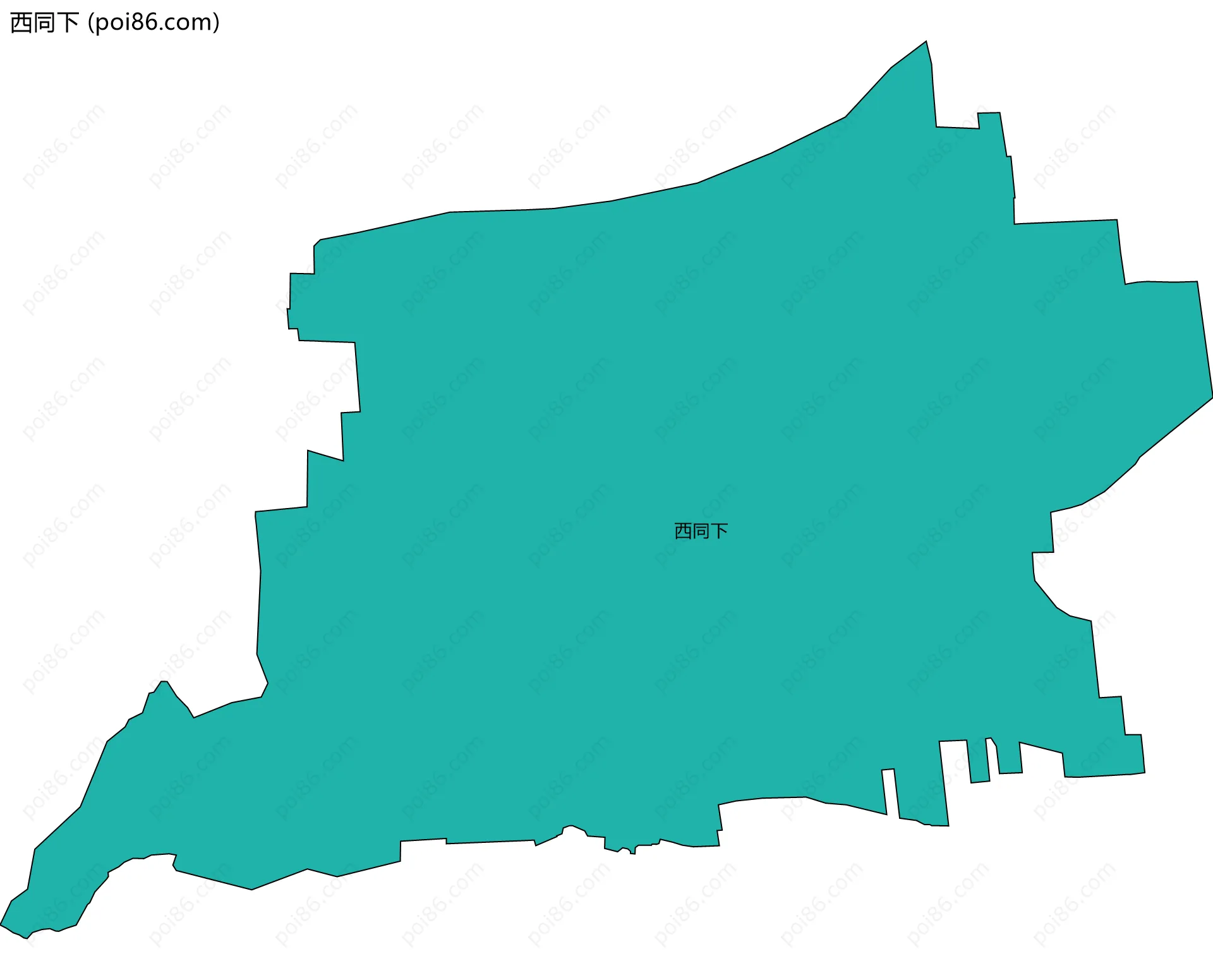 西同下边界地图