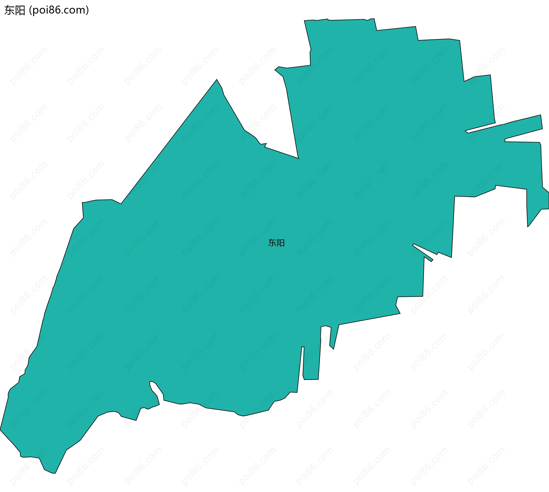 东阳边界地图