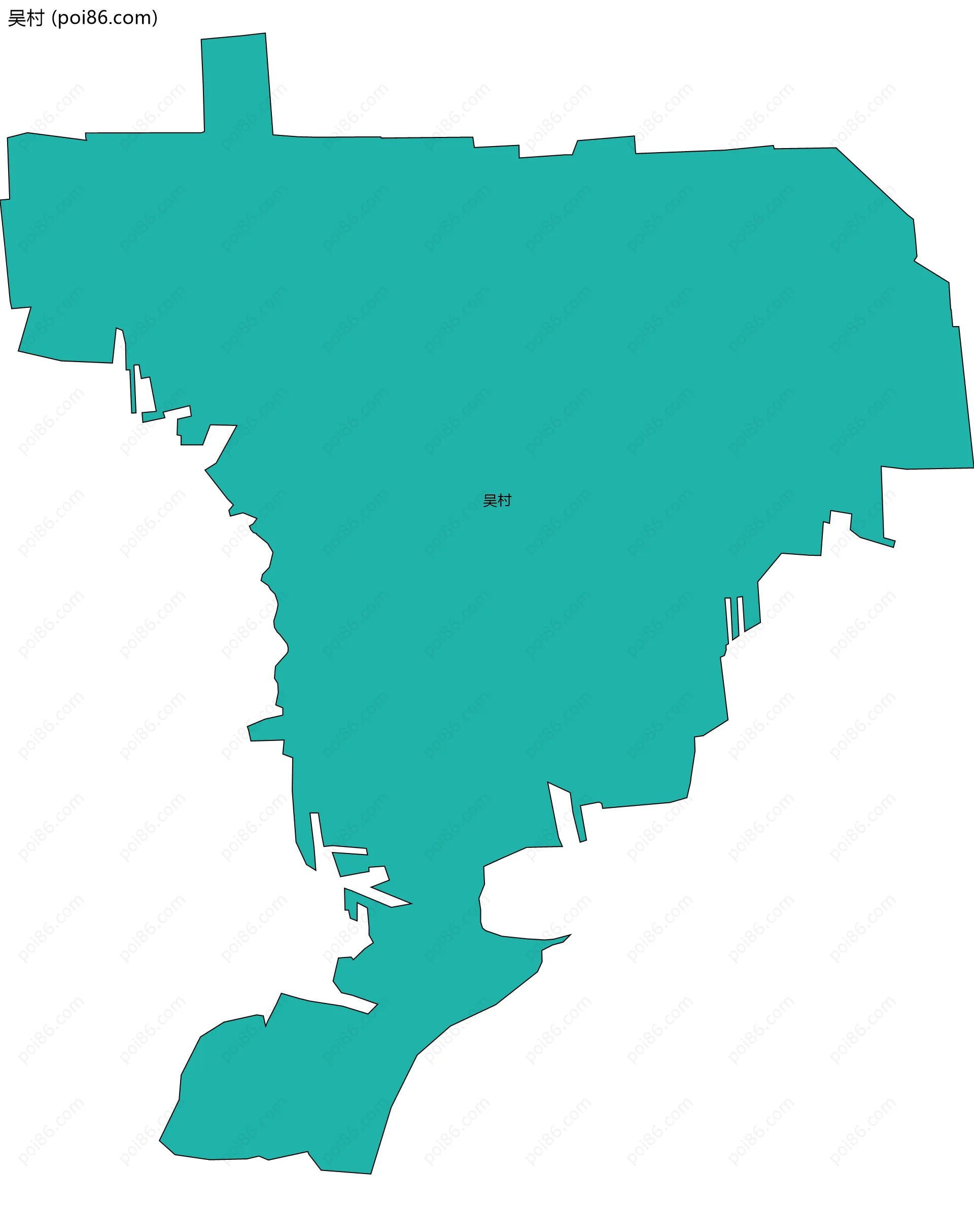 吴村边界地图