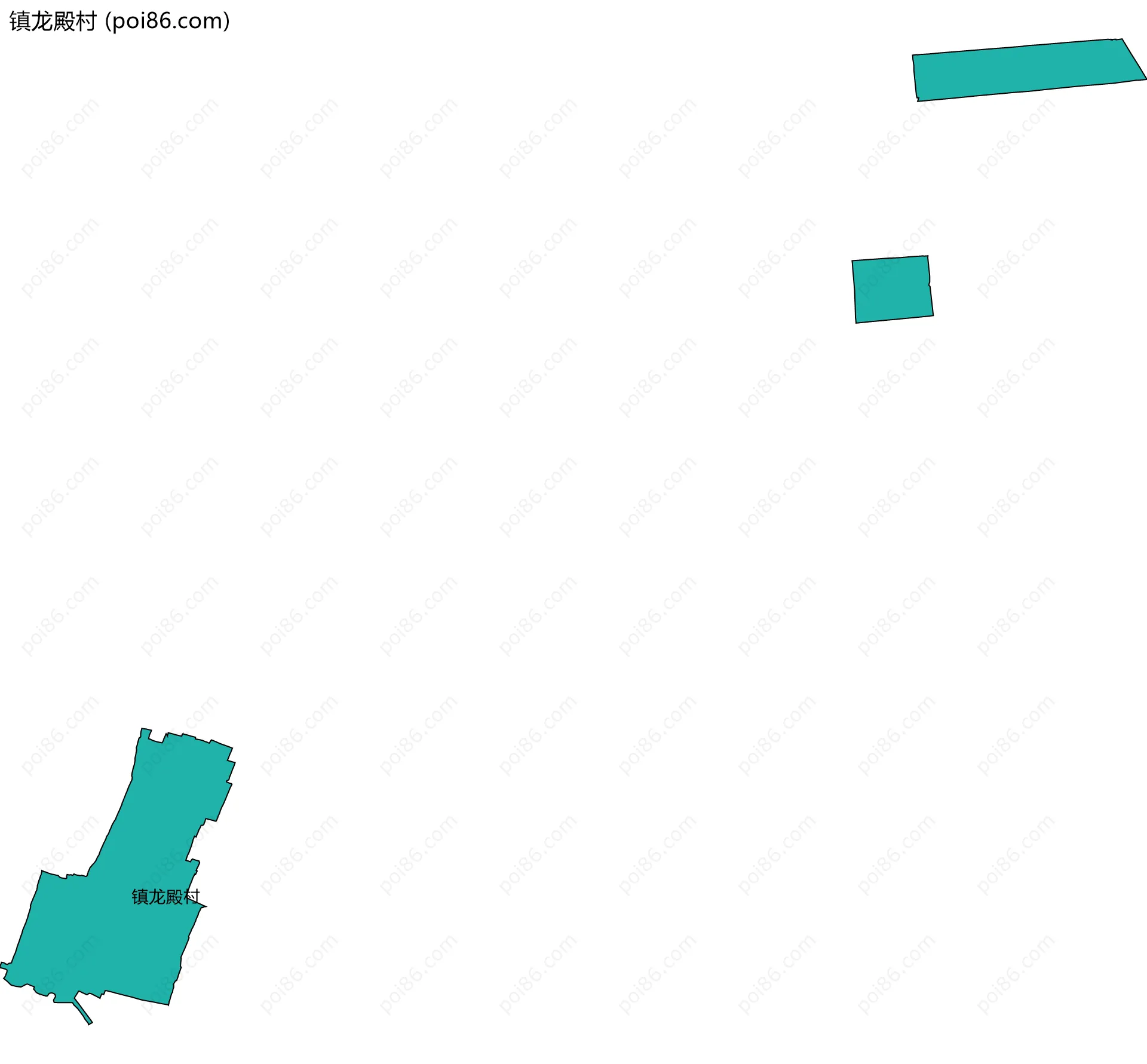 镇龙殿村边界地图