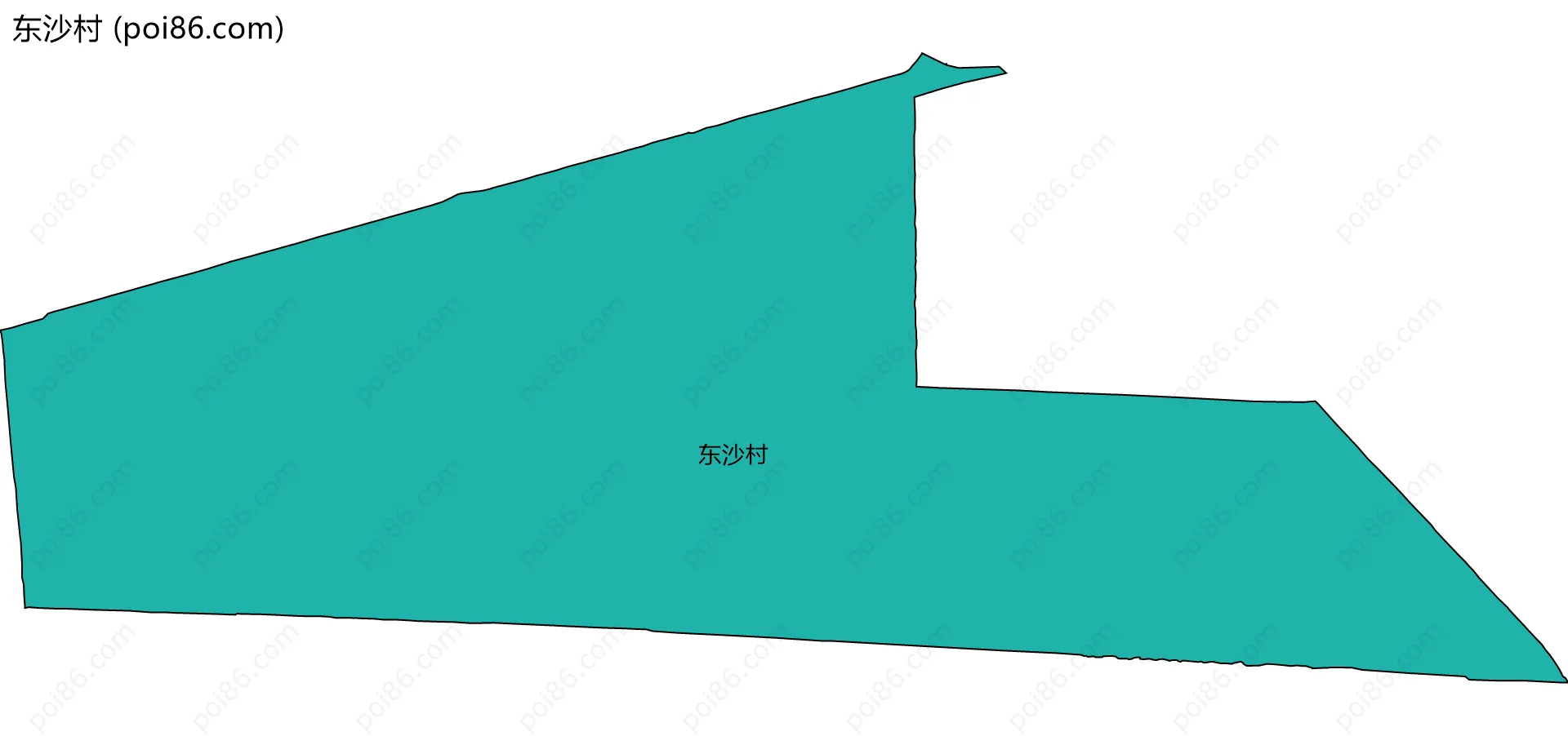 东沙村边界地图