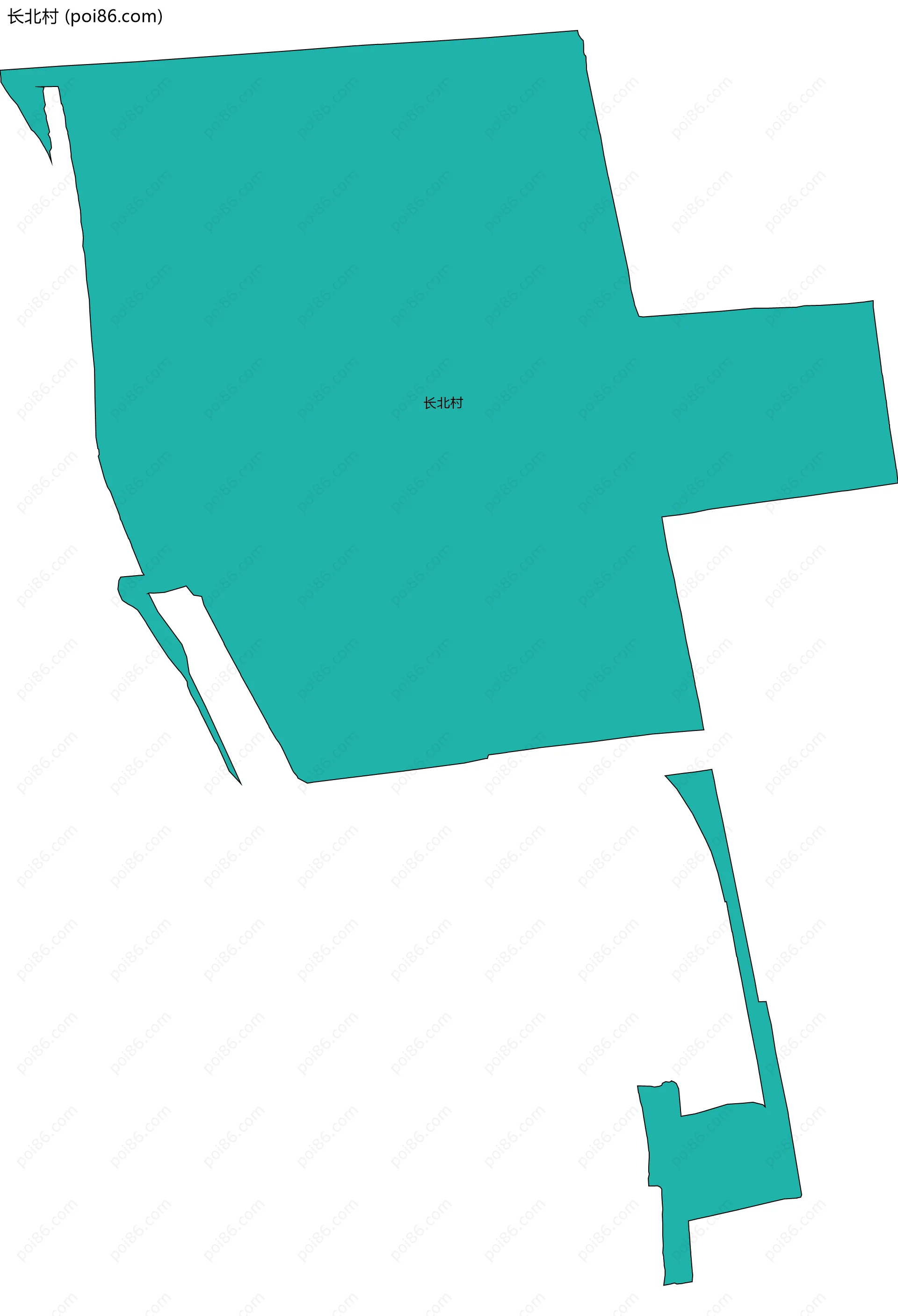 长北村边界地图