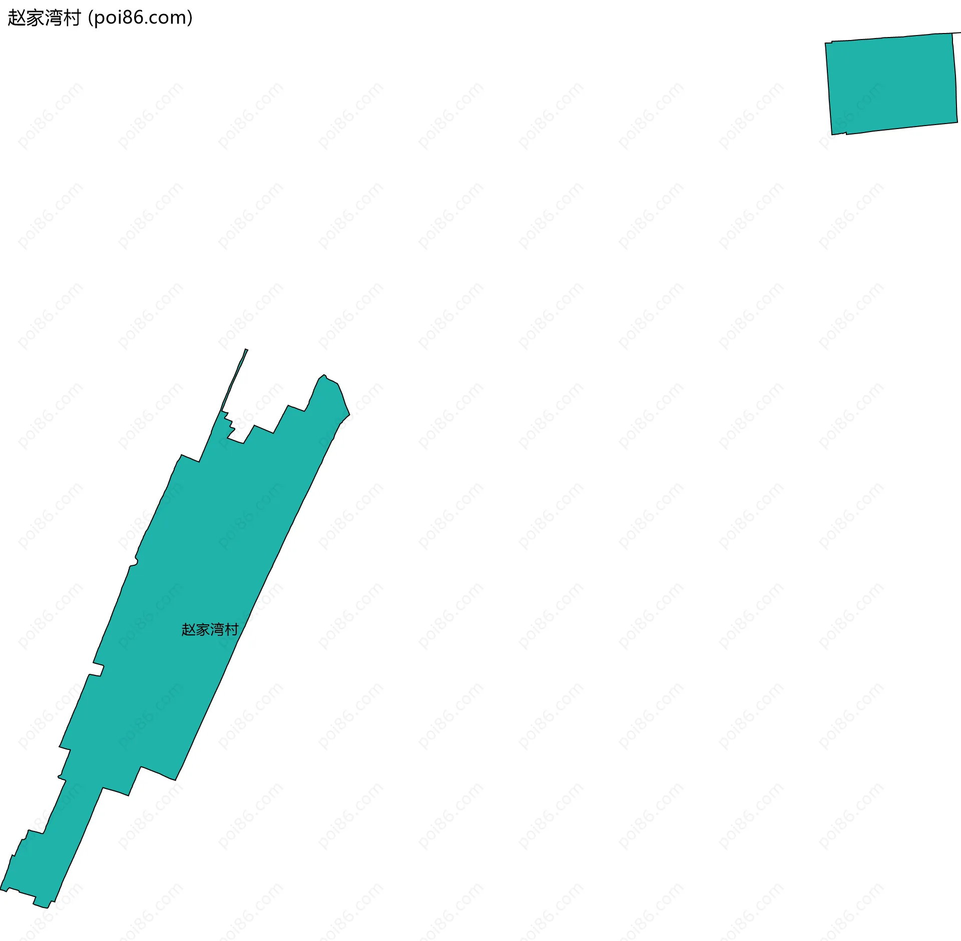 赵家湾村边界地图