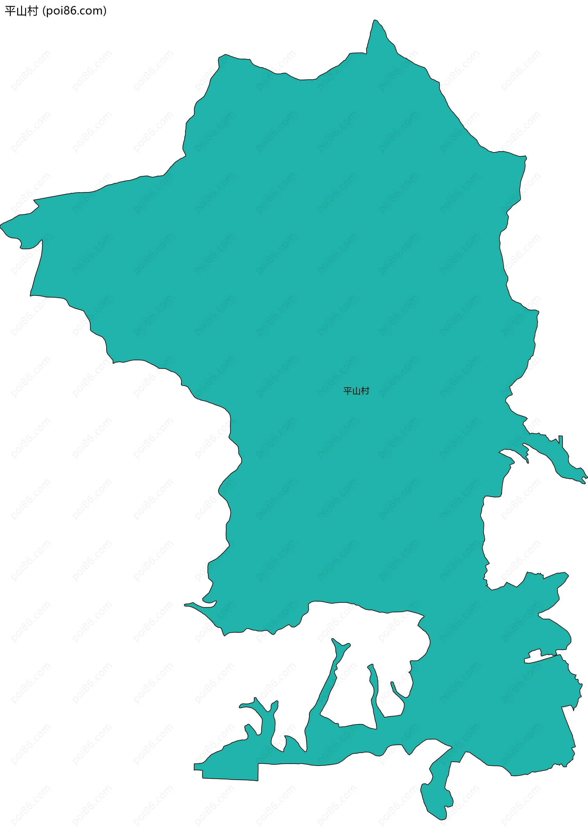 平山村边界地图