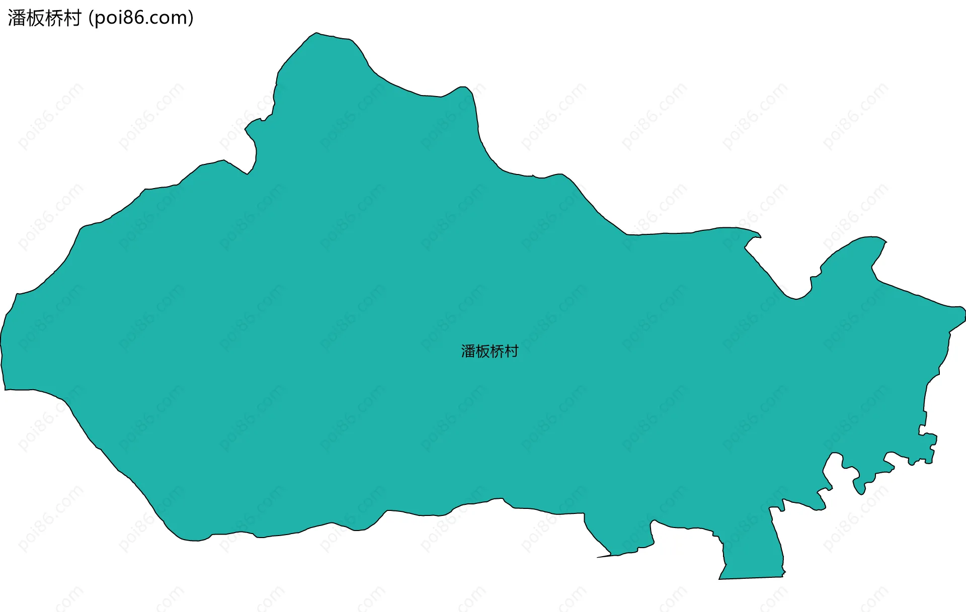 潘板桥村边界地图